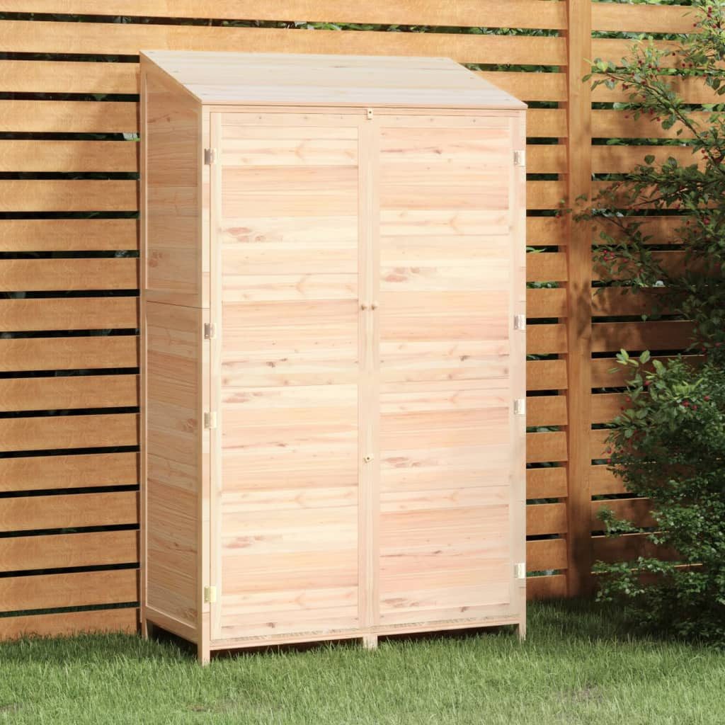 vidaXL Garten-Geräteschrank 102 x 52 x 1745 cm Gartenschrank Geräteschuppen 102x52x174,5 cm Massiv