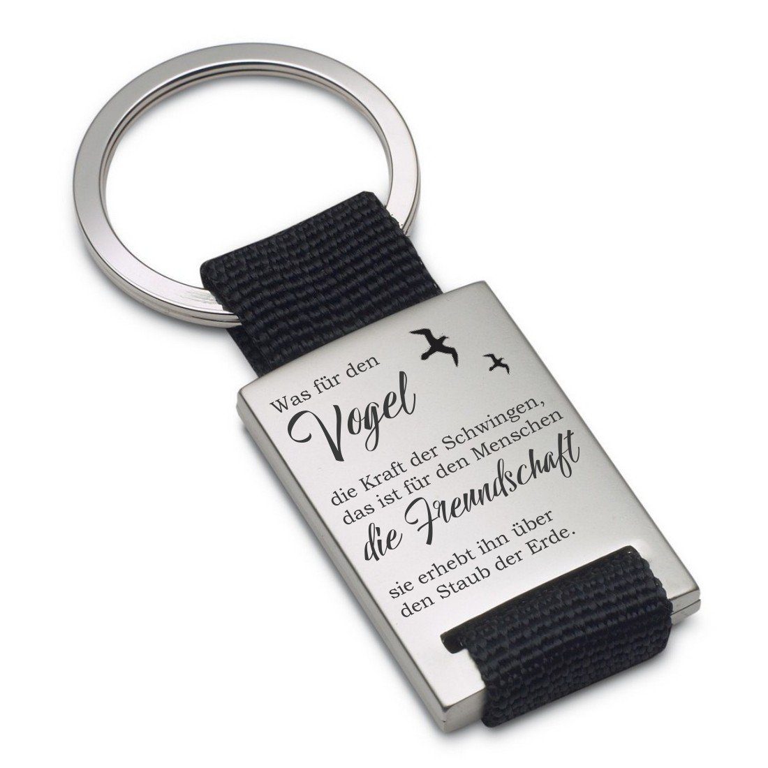 Lieblingsmensch Schlüsselanhänger Die Kraft der Freundschaft - ein tolles Geschenk und Glücksbringer (Schlüsselanhänger mit Gravur, inklusive Schlüsselring), Robuste und filigrane Lasergravur