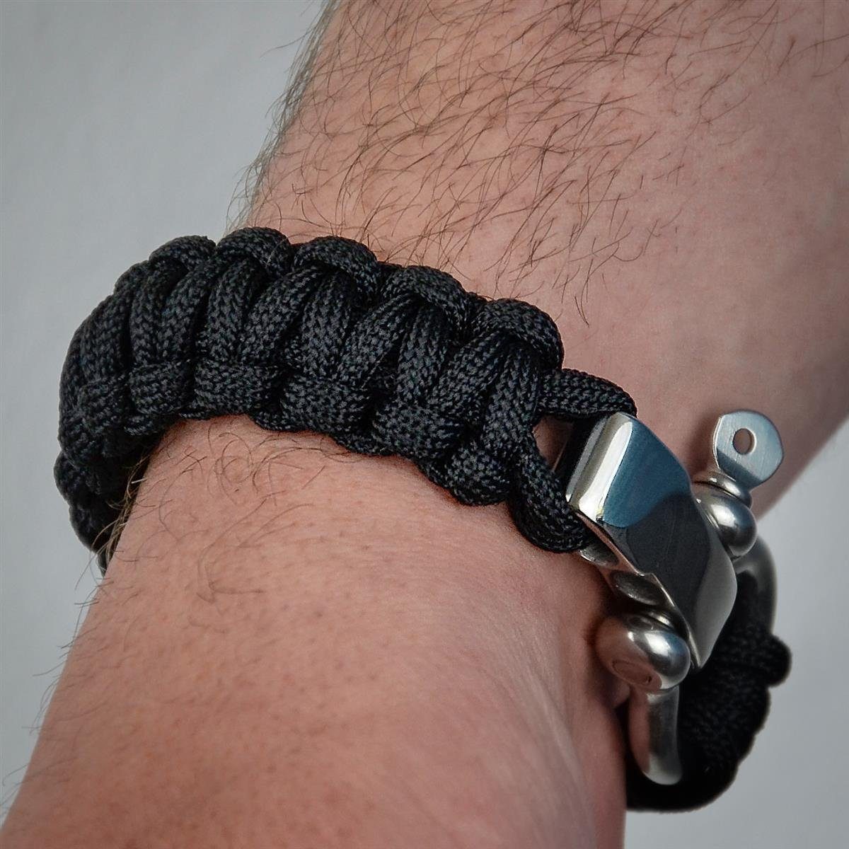 Armband Paracord, 1-tlg), DonDon Outdoor Survivalarmband Herren-Survivalarmband, (Packung, Armband blau-hellgrün DonDon Herren Outdoor-Armband Paracord geflochten