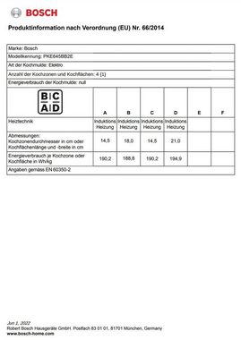 BOSCH Elektro-Kochfeld von SCHOTT CERAN® PKE645BB2E