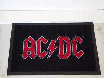 Teppich AC/DC Logo rot Fußmatte 060 x 040 cm, Mr. Ghorbani, Rechteckig, Höhe: 3 mm