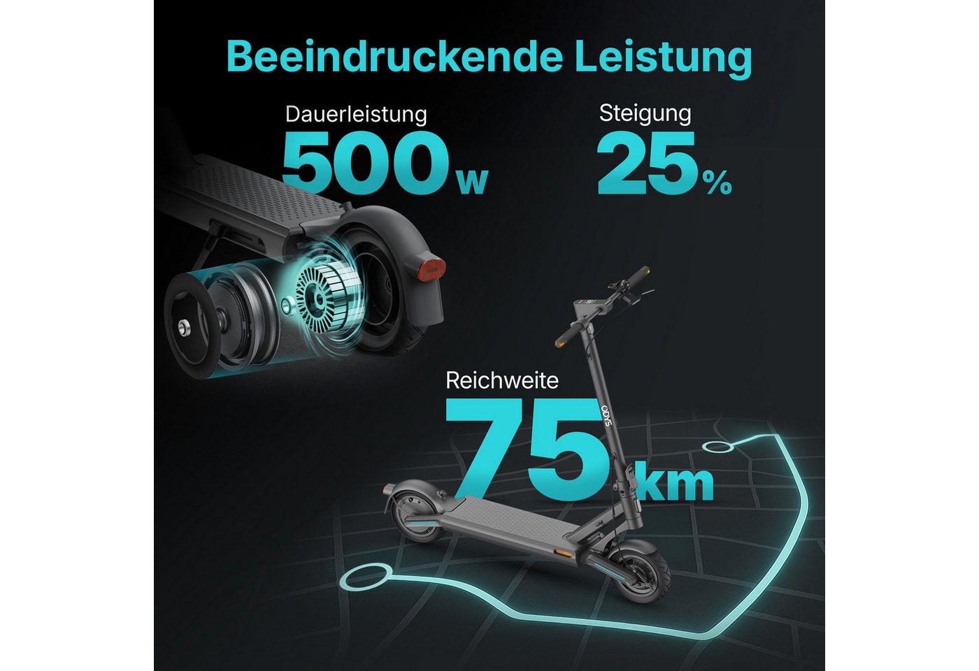 Thumbnail - Odys E-Scooter ULTRON i75 E-Scooter, 20 km/h