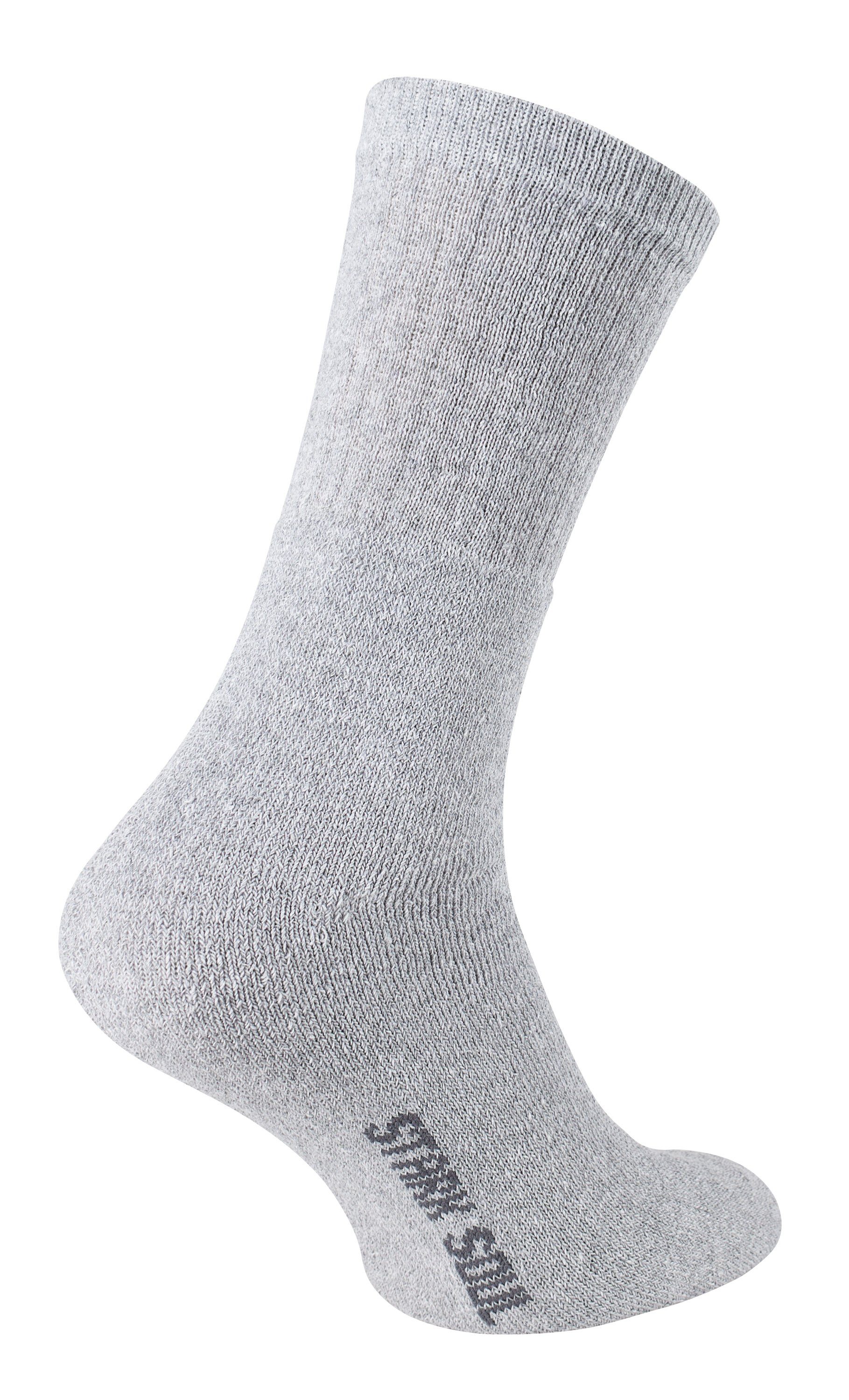 mit Tennissocken Schwarz/Weiss/Grau-Mix extra Frotteesocken Soul® breitem Rippbund (12-Paar) Stark