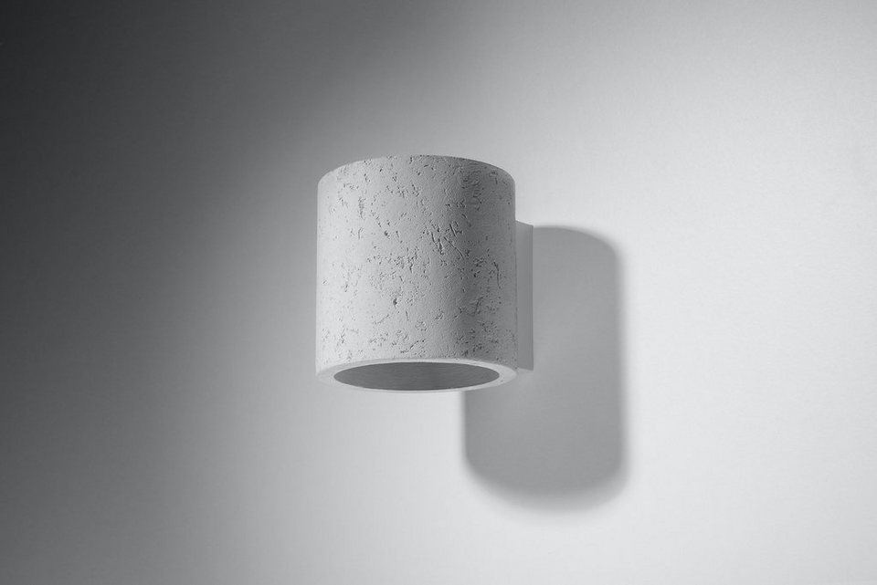 SOLLUX lighting Deckenleuchte Wandlampe Wandleuchte ORBIS beton, 1x G9, ca.  10x12x10 cm, geeignet für Leuchtmittel G9 max. 40 Watt