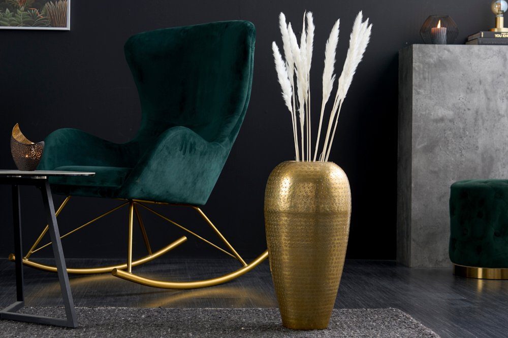 riess-ambiente Bodenvase ORIENTAL 50cm gold (Einzelartikel, 1 St), Deko · Blumen · Hammerschlag Design · Metall