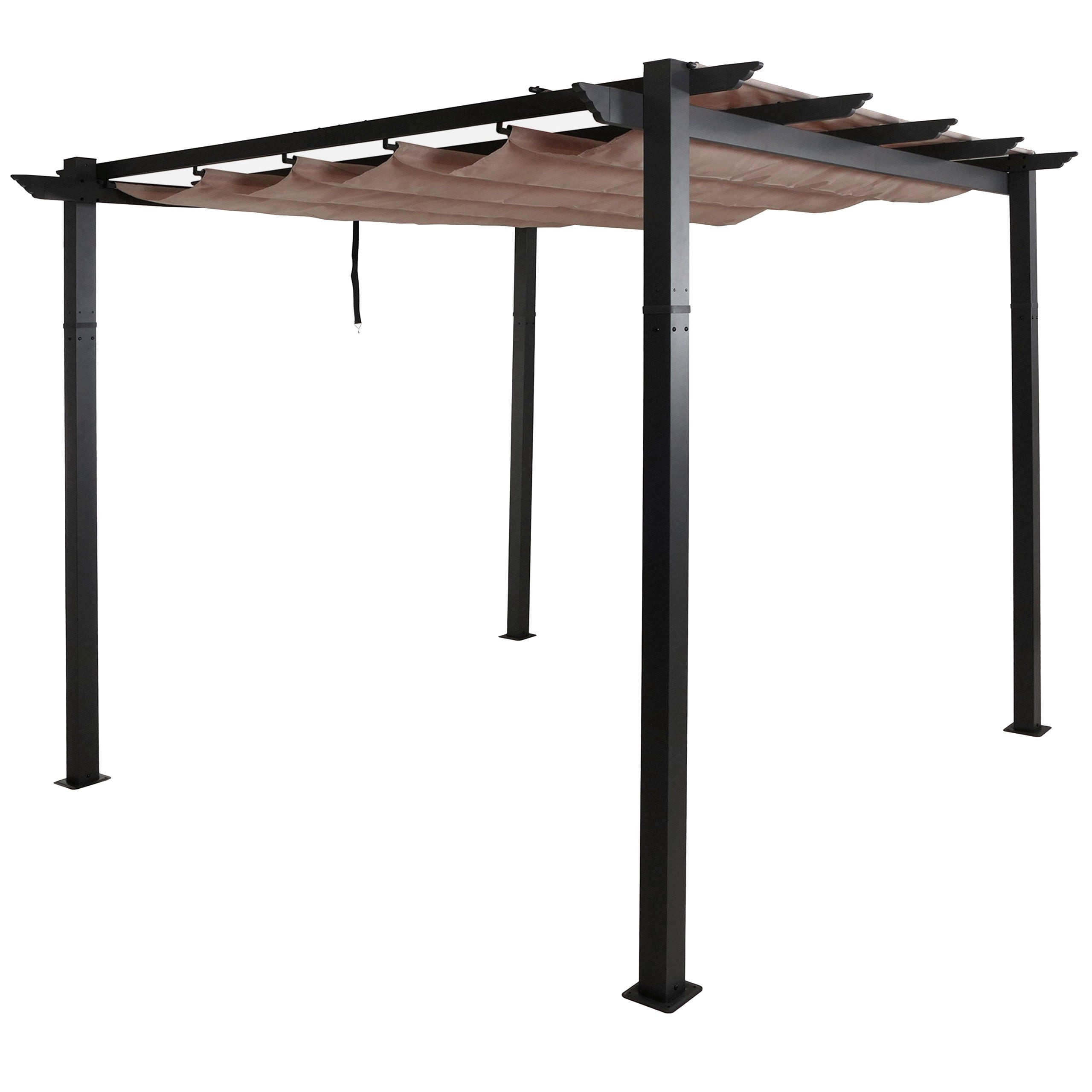 Pergola Aluminium 8cm-Gestell Schiebedach UV50+ Pavillon