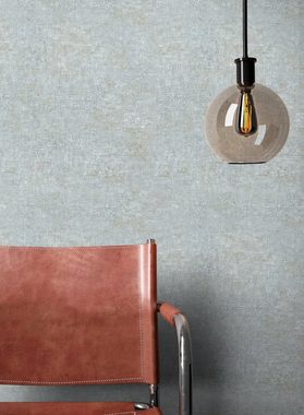 Newroom Vliestapete, Grau Tapete Industrial Beton - Beton-Optik Unitapete Loft Vintage Uni Putz für Wohnzimmer Schlafzimmer Küche