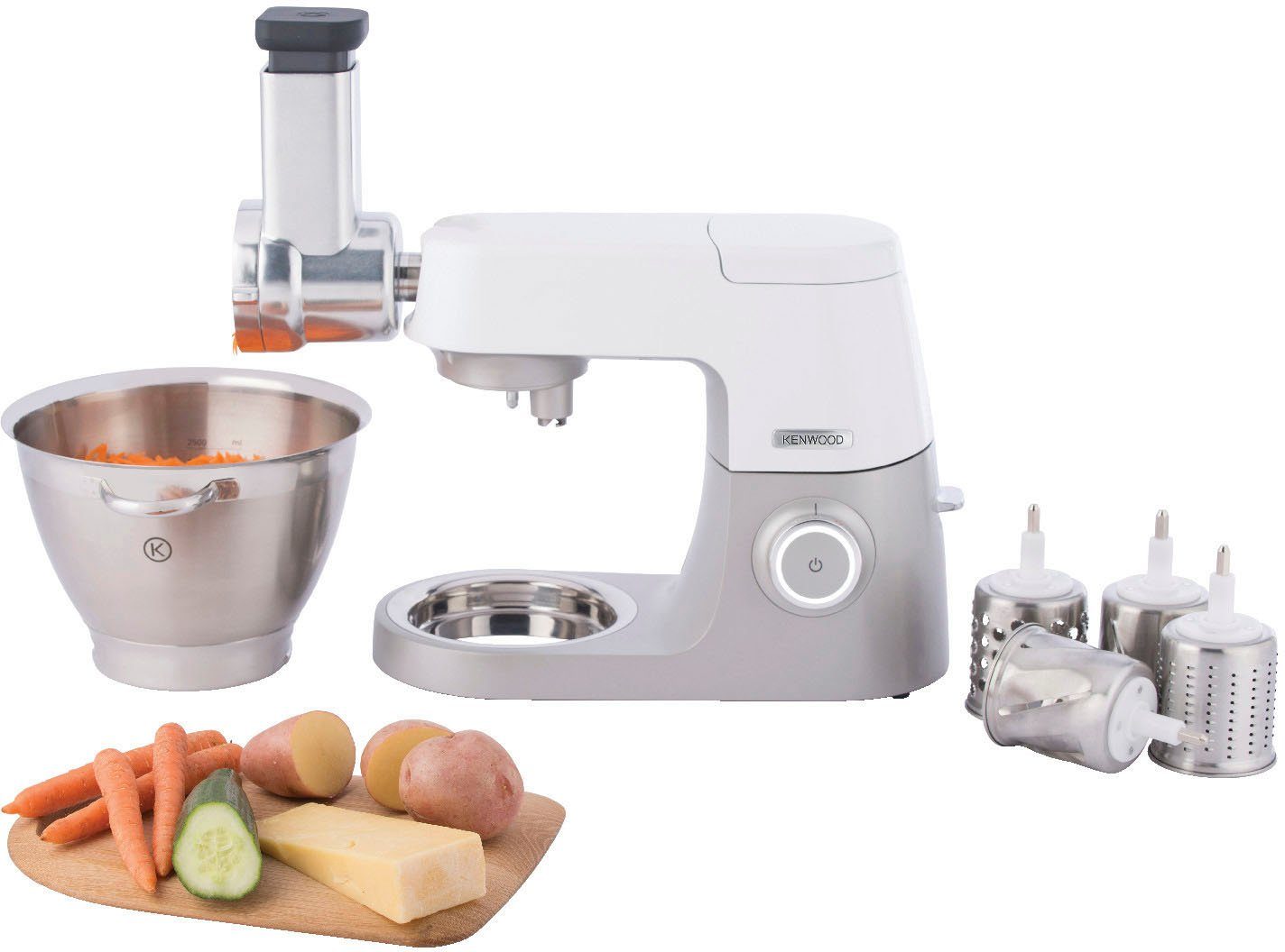 KENWOOD Trommelraffel KAX643ME, Zubehör für Kenwood Küchenmaschinen, Nur nutzbar mit dem dazugehörigen Adapter (nicht im Lieferumfang)