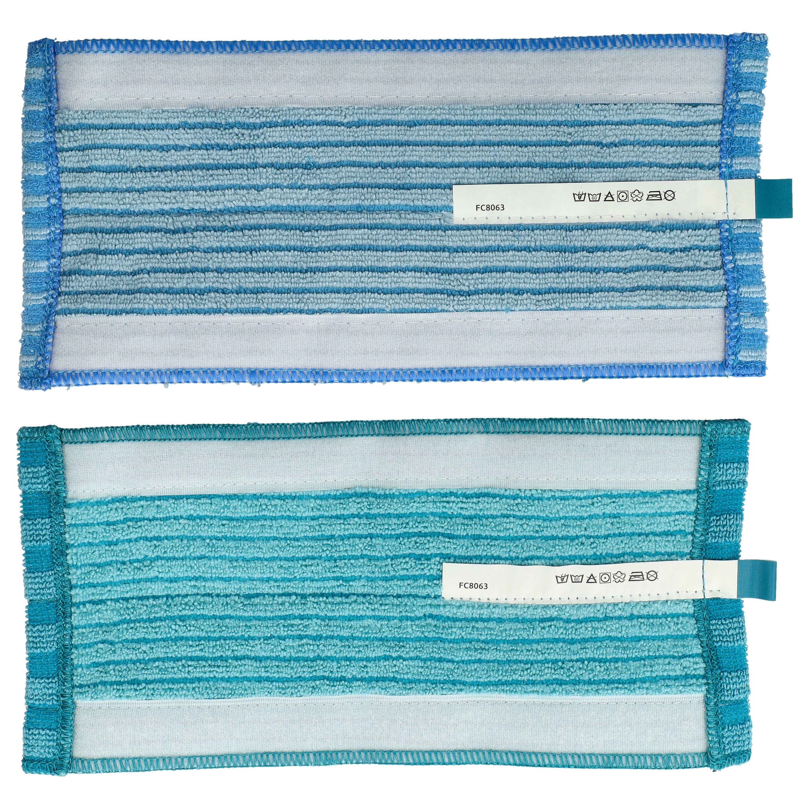 vhbw passend für Philips XC8349/01 Akku-Staubsauger Wischbezug (Mikrofaser, 13.1x28.5 cm, 4-tlg., Waschbare, wiederverwendbare Reinigungstücher, Überzüge für) – Bild 4 von 5