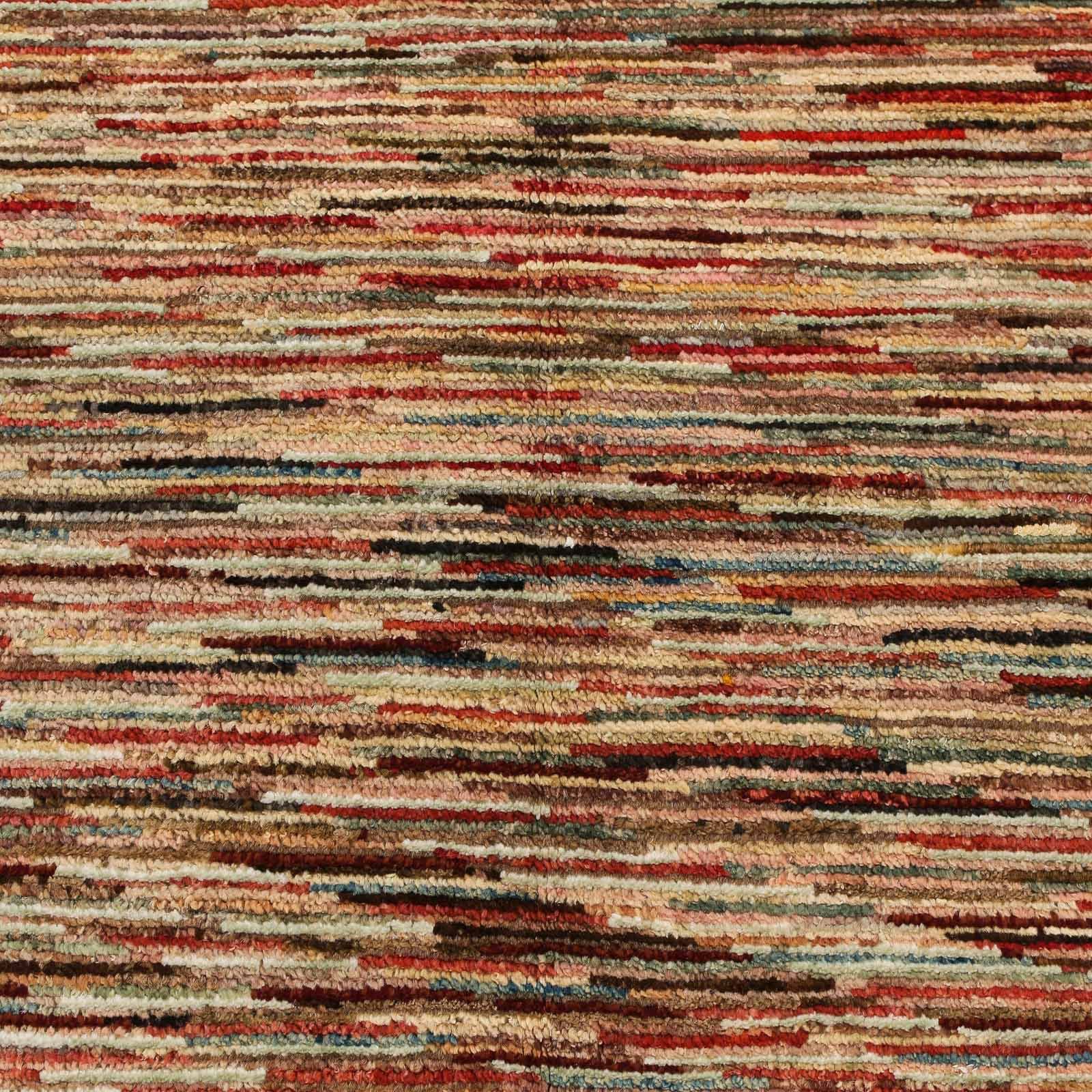 Wollteppich Streifen 8 Handgeknüpft cm, rechteckig, x 182 Höhe: 114 mm, morgenland, Multicolore