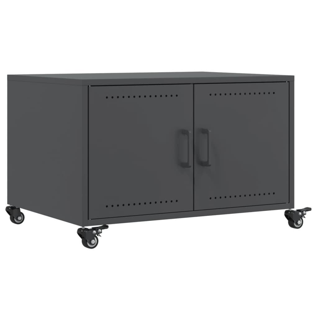 vidaXL Couchtisch Couchtisch Anthrazit 68x50x43,5 cm Kaltgewalzter Stahl
