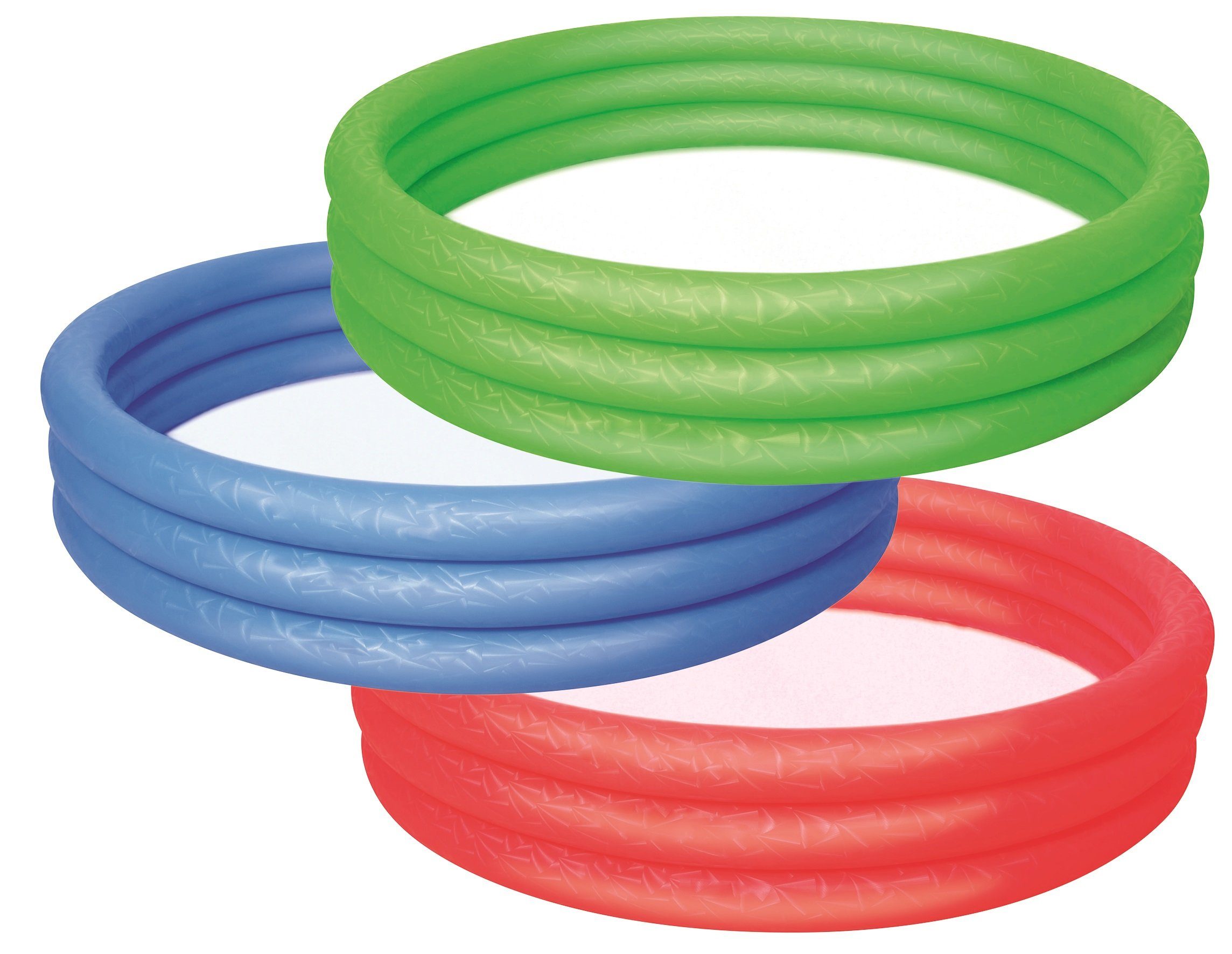 Haushalt International Planschbecken 3 Ring - in drei verschiedenen Farben für Garten Terrasse oder Balkon, Ø 150cm x 30cm, Wasserkapazität 280 Liter