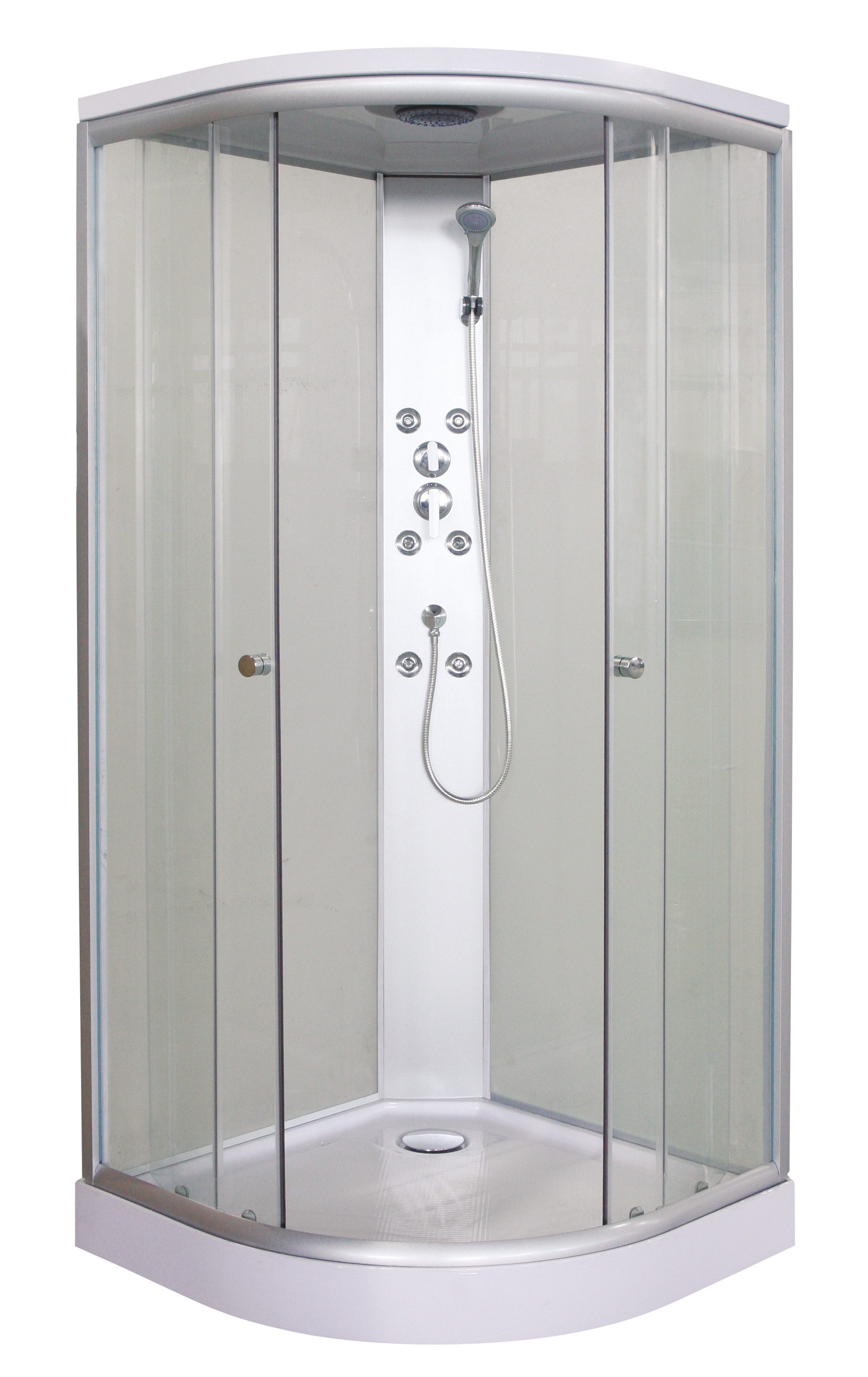 Sanotechnik Komplettdusche RELAX 1, BxT: 90x90 cm, Sicherheitsglas, Maße: 90x90x215cm