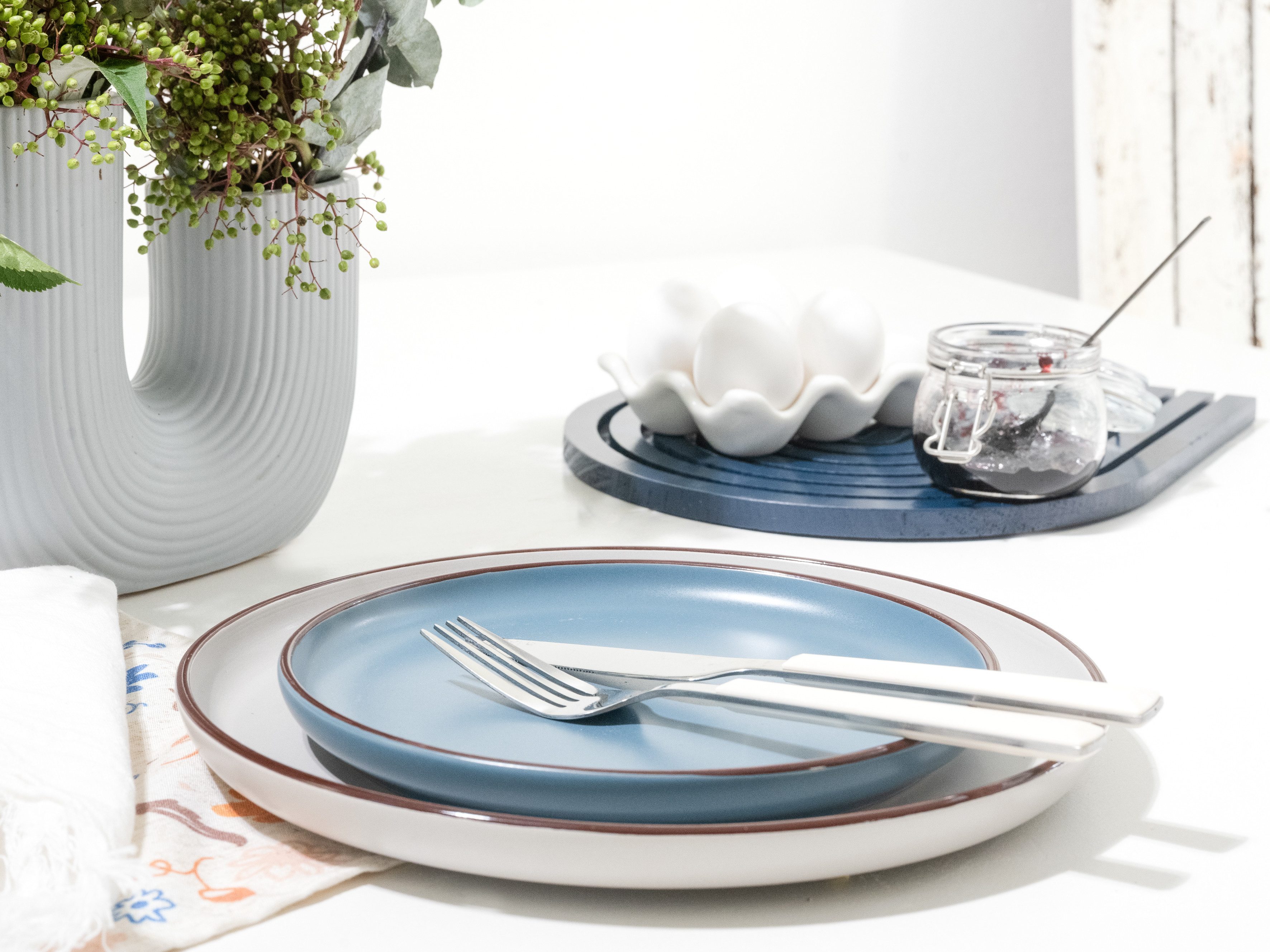 creaTable Kombiservice Geschirr-Set Modern Scandic (16-tlg), 4 Personen, Steinzeug, Service, skandinavischer Life Style, 16 Teile, für 4 Personen – Bild 5 von 5