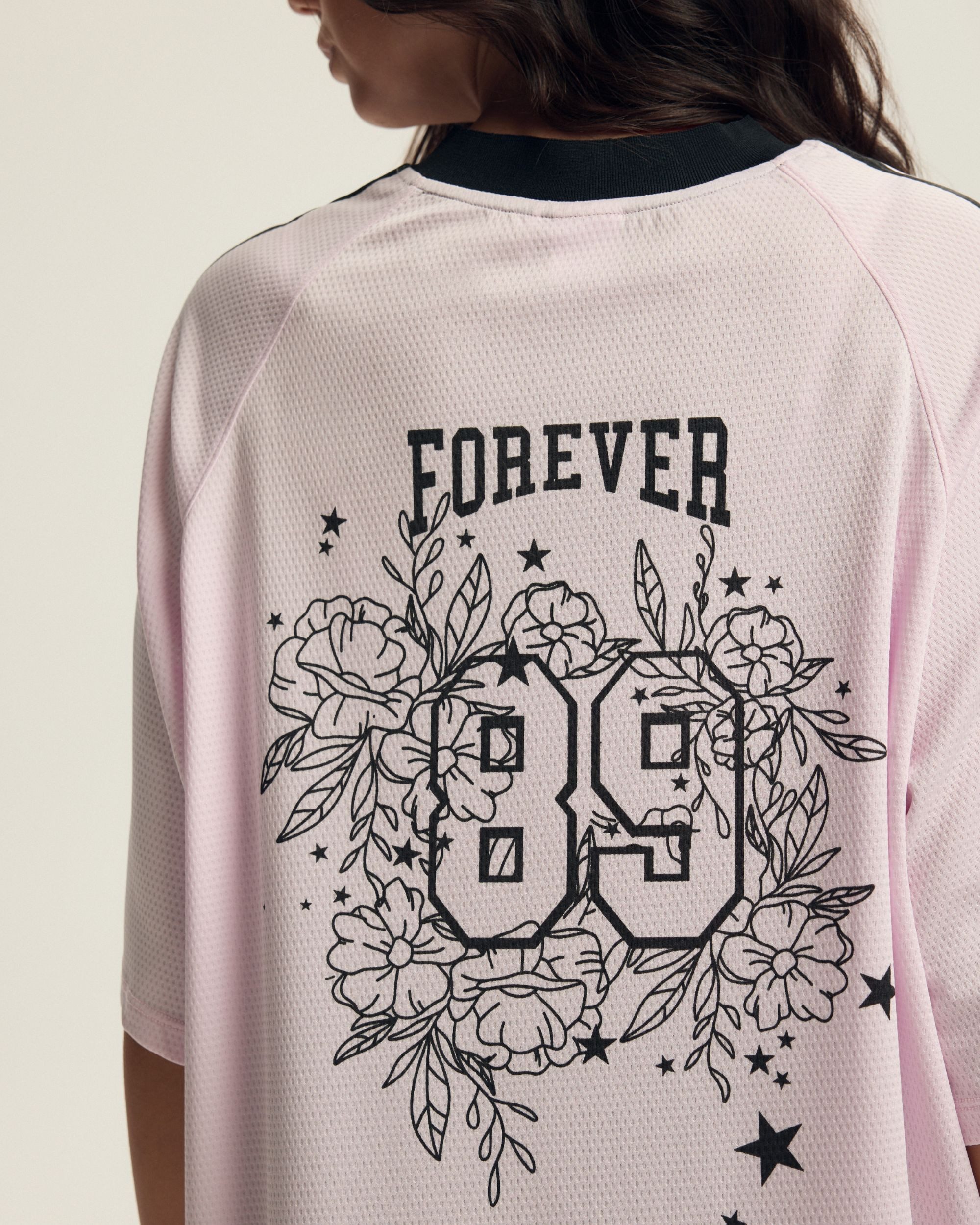 ESOTIQ T-Shirt Oversize-T-Shirt im Basketball-Stil mit Raglanärmeln. Loomy
