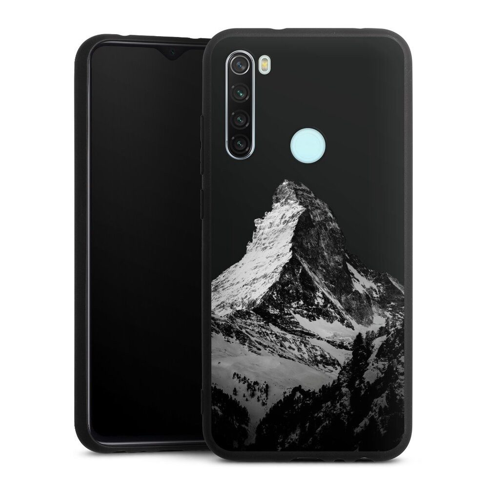 DeinDesign Handyhülle Berg Schnee Alpspitze Snow Capped Mountains Grayscale, Xiaomi Redmi Note 8 Silikon Hülle Premium Case Handy Schutzhülle