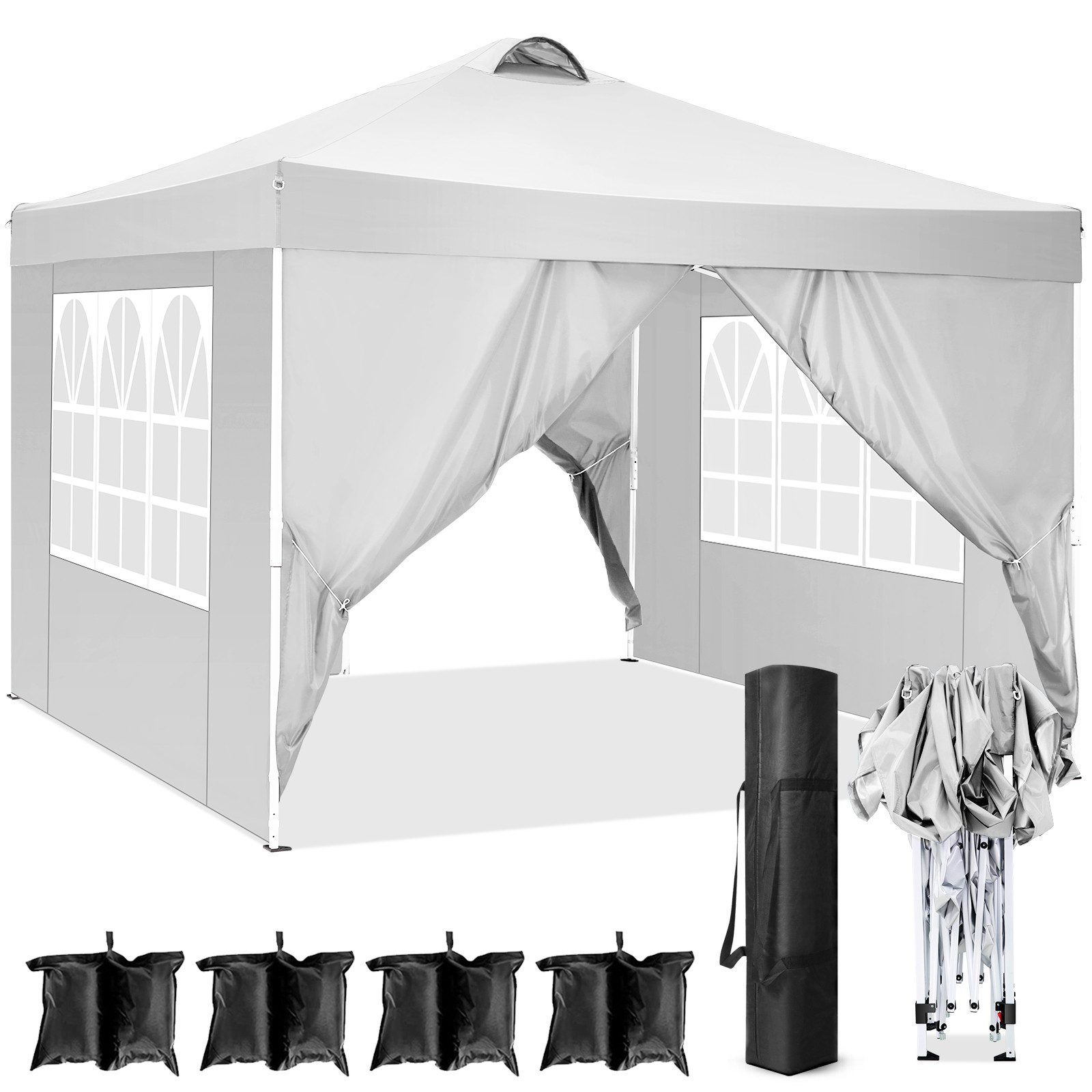 LUCKZON Pavillon 3x3m, mit Belüftung, wasserdicht, günstig online kaufen