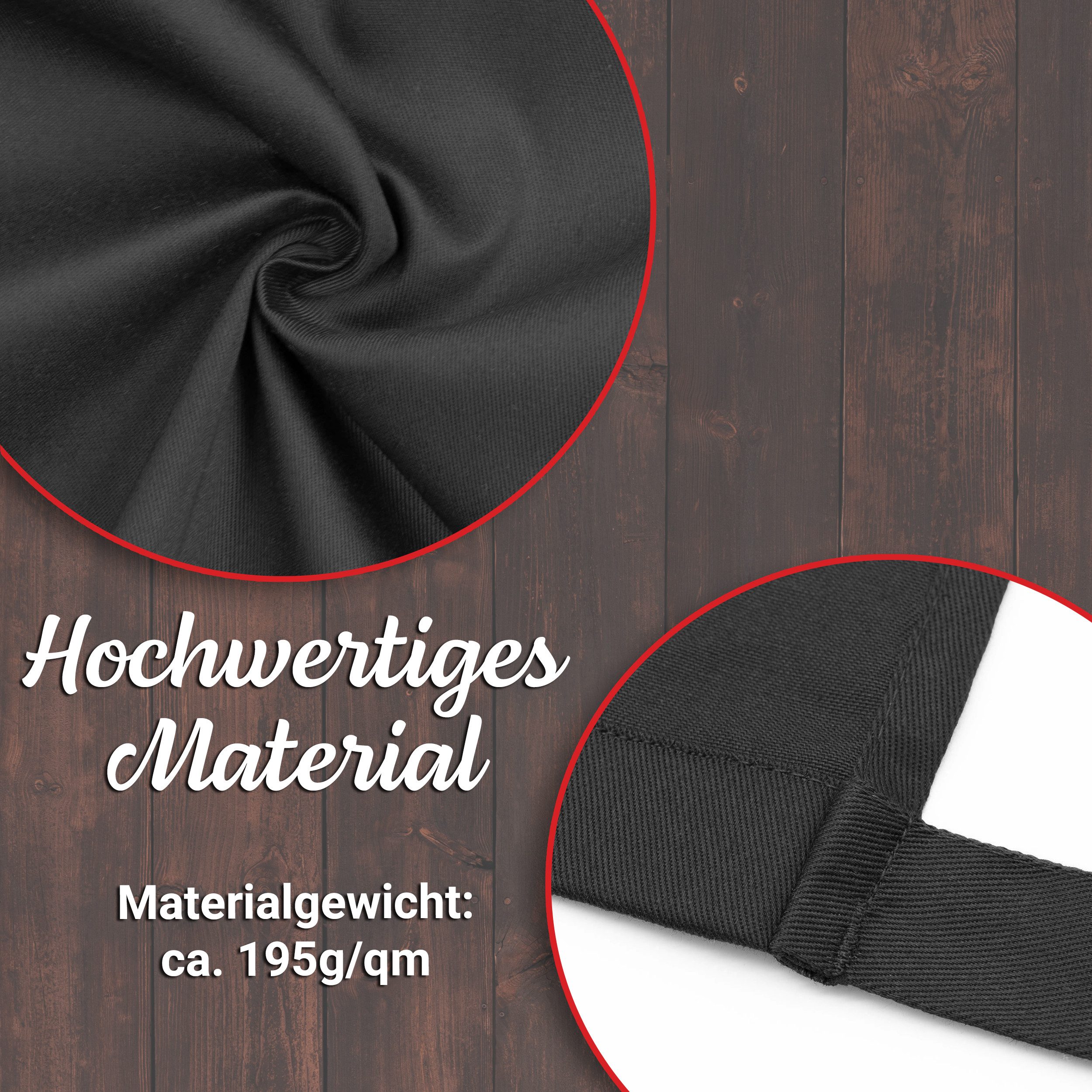 ZOLLNER Kochschürze, 50 x 80 cm, 65% Polyester, 35% Baumwolle günstig online kaufen