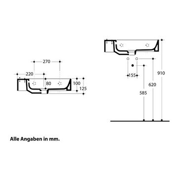 CHRIS BERGEN Waschbecken Jil, aus Keramik