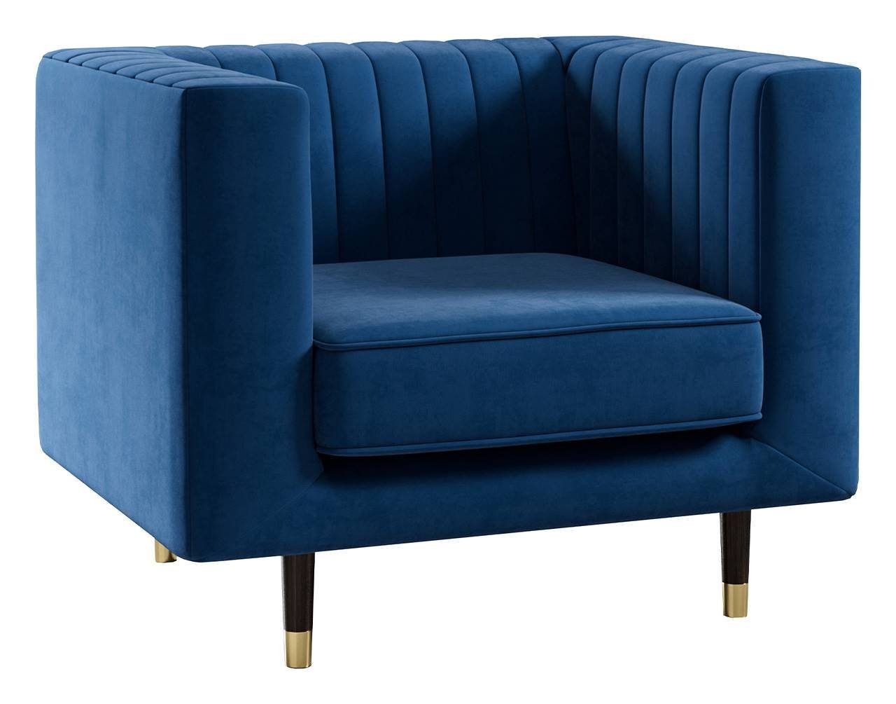 MKS MÖBEL Sofa blau moderner Elmo, Stil, exklusiver kronos Look