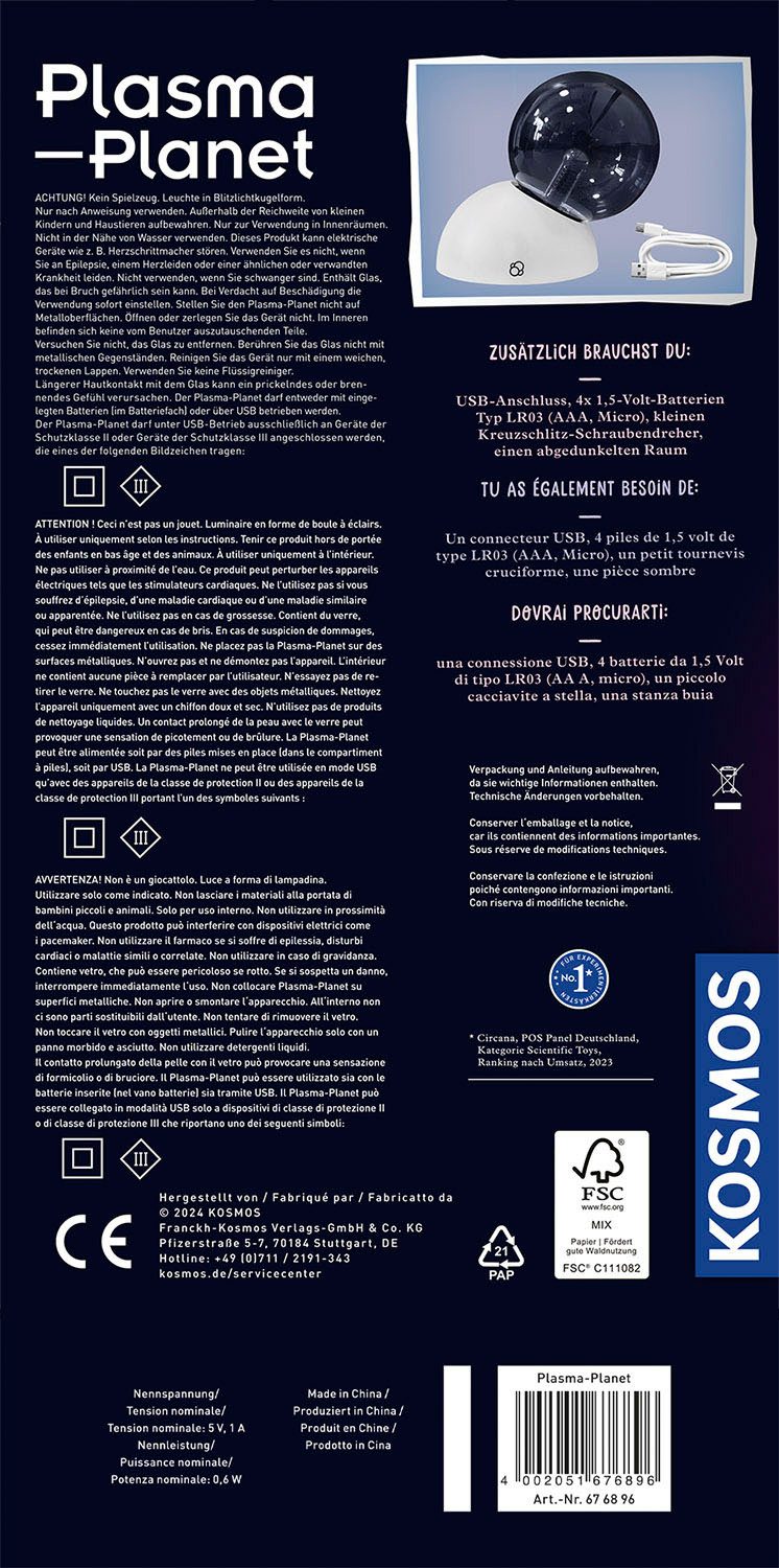 Kosmos Experimentierkasten Plasma Planet