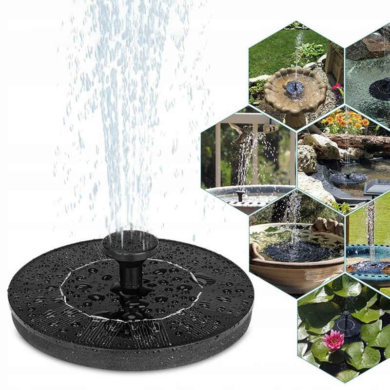 BLACKCUP Gartenbrunnen »Solar Springbrunnen, Solar Teichpumpe mit 4 Effekte Solar Wasserpumpe«