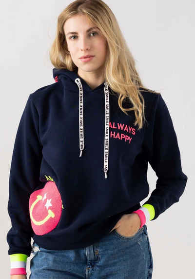 Zwillingsherz Hoodie Always Happy Hoodiebänder mit Aufdruck