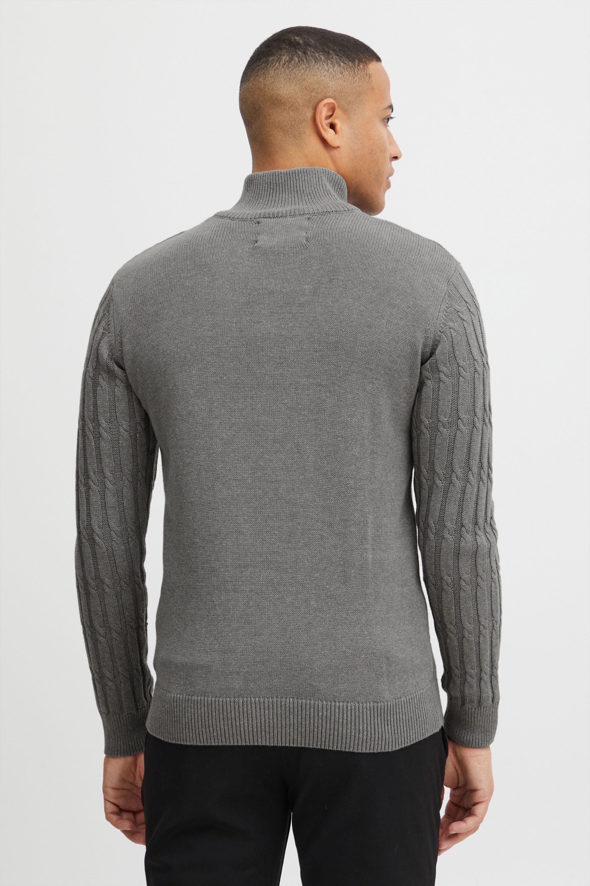 Indicode Strickjacke IDPaulomo Grobstrick Zip-Jacke