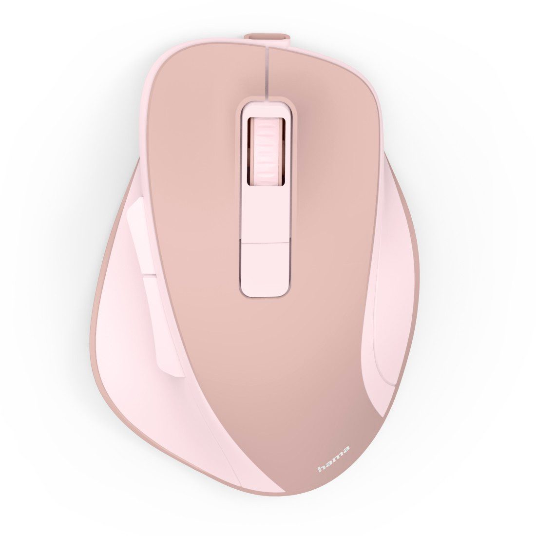 Hama Funkmaus WM-500 ergonomisch 6 Tasten Maus (Funk, Ergonomisch, leise Klicks, Akku, Assist-Taste, DPI-Schalter)