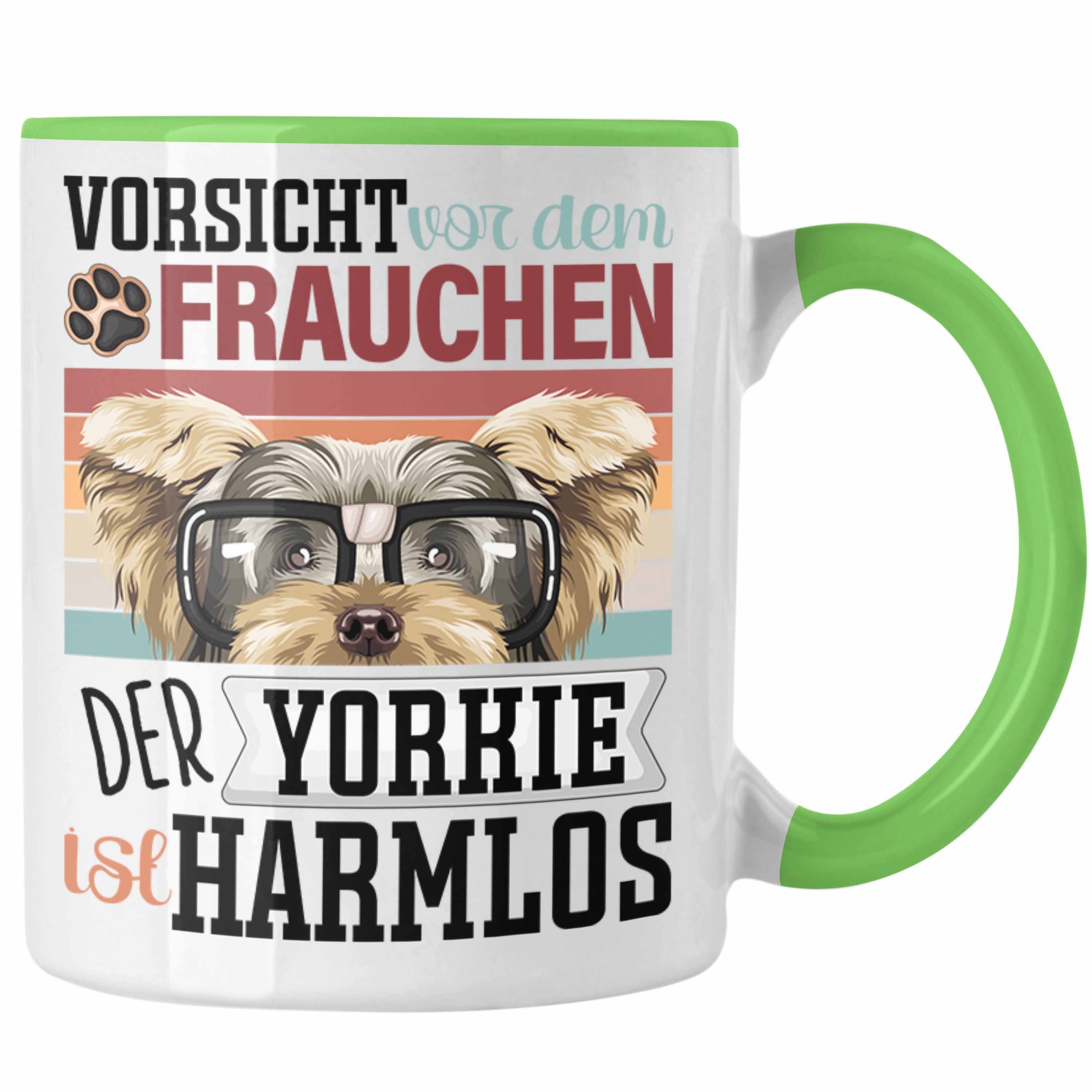 Geschenkidee Lustiger Trendation Frauchen Grün Spruch Yorkie Tasse Geschenk Besitzerin Tasse