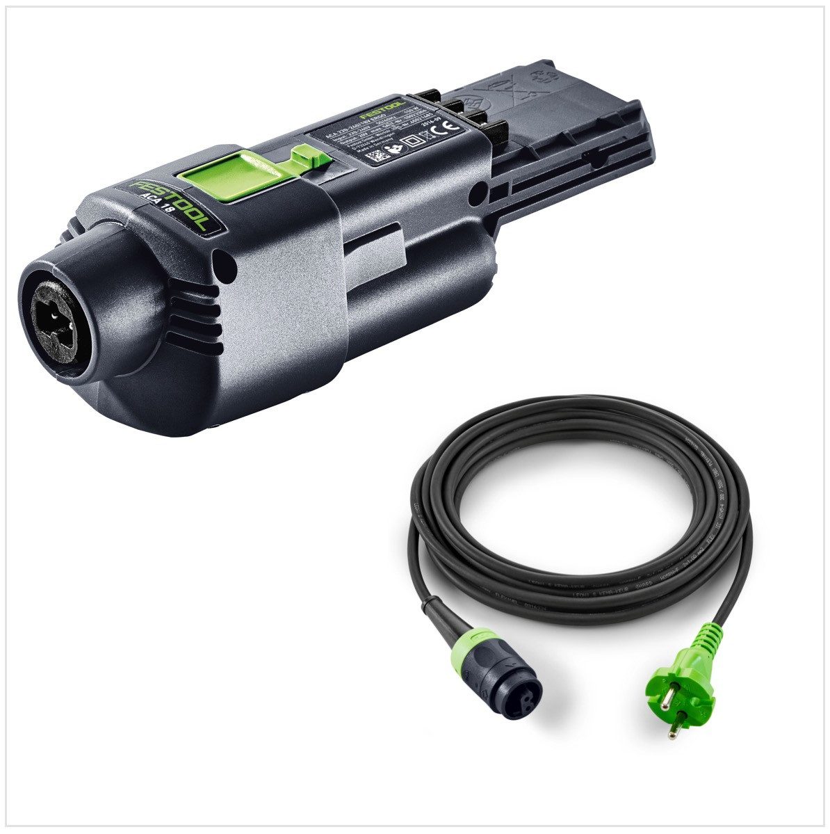 FESTOOL Netzadapter ACA 220-240/18V Ergo für Akku-Schleifer RTSC 400, DTSC Akkupacks