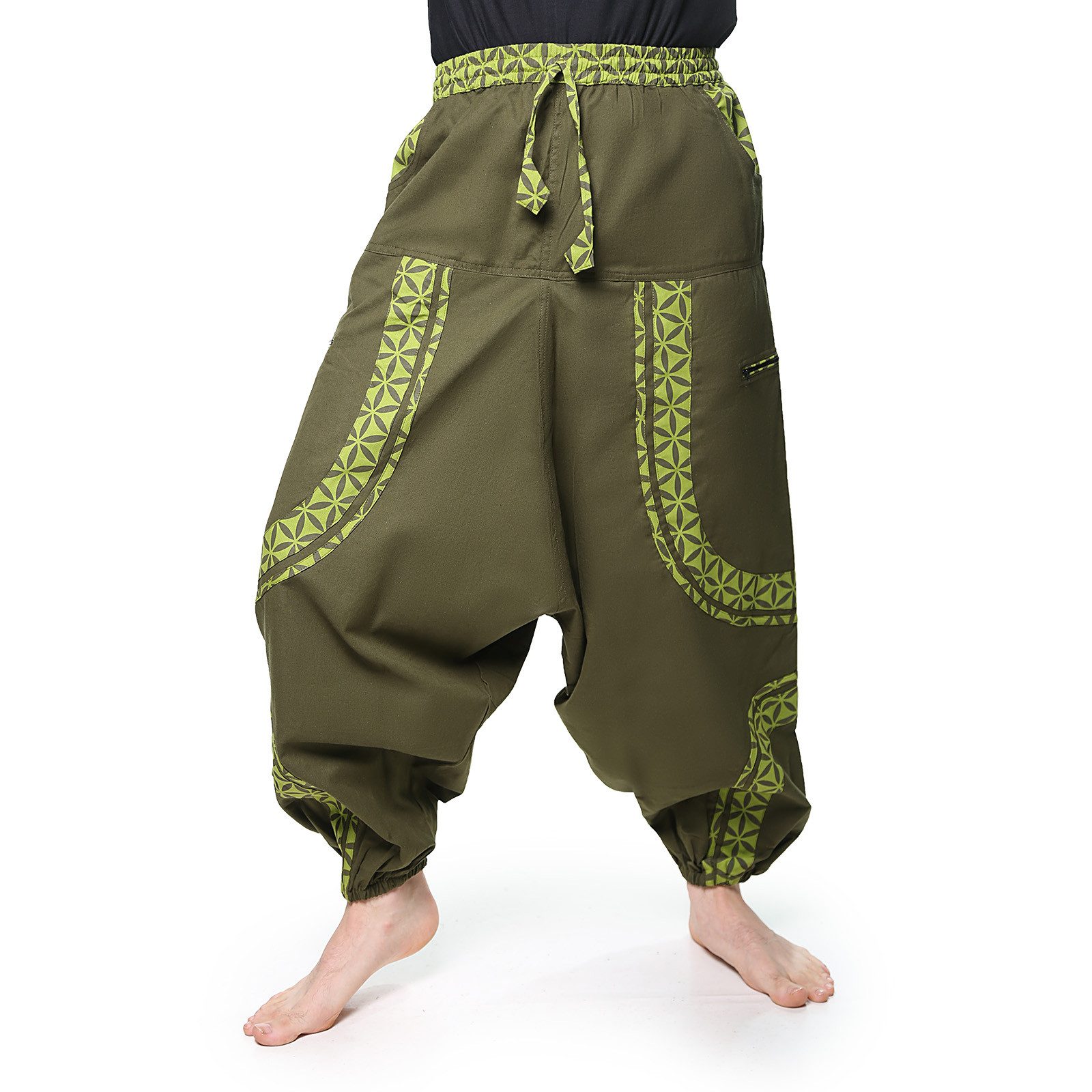 KUNST UND MAGIE Haremshose Kunst&Magie Freizeit Haremshose Baumwolle Unisex-Für Sie&Ihn Baggy Goa