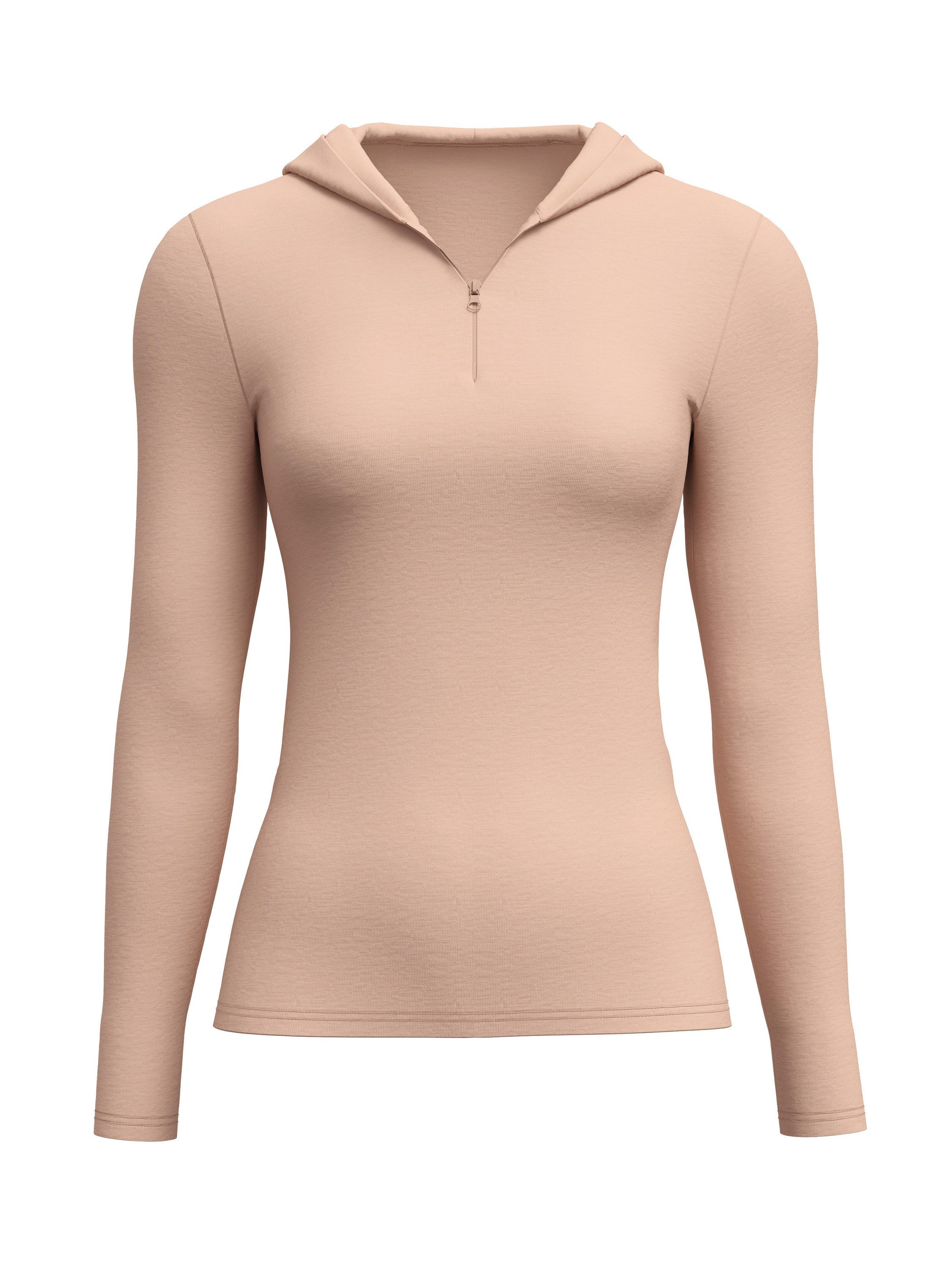 CALIDA Unterziehshirt True Confidence Damen (1-St) mit Kapuze, fein, geschmeidig und temperaturausgleichend