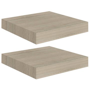 vidaXL Regal Schwebende Wandregale 2 Stk Eichefarben 23x23,5x3,8cm MDF