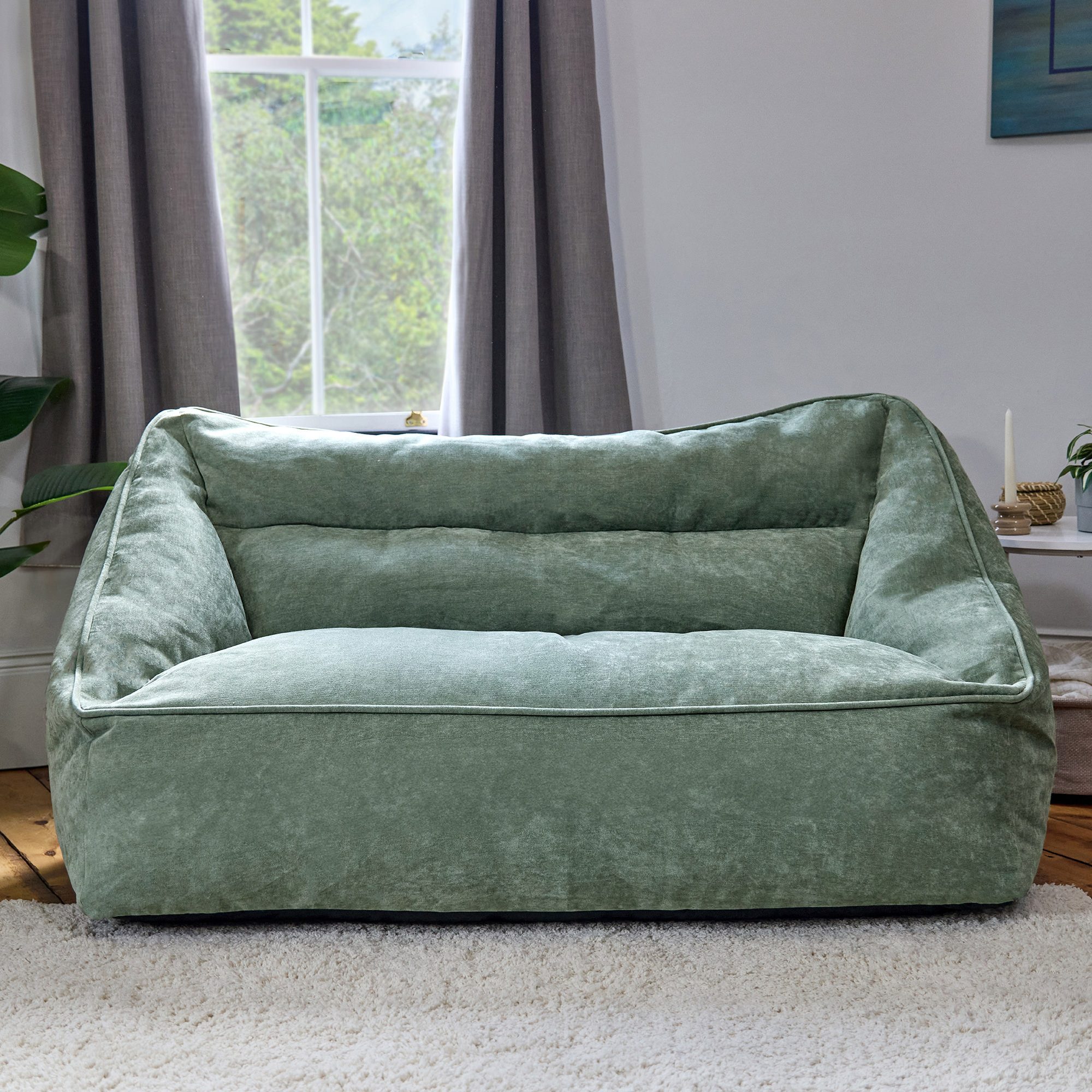 icon Sitzsack Sofa aus Chenille „Cecilia", Made in Germany, für Erwachsene, XXL Sitzsack