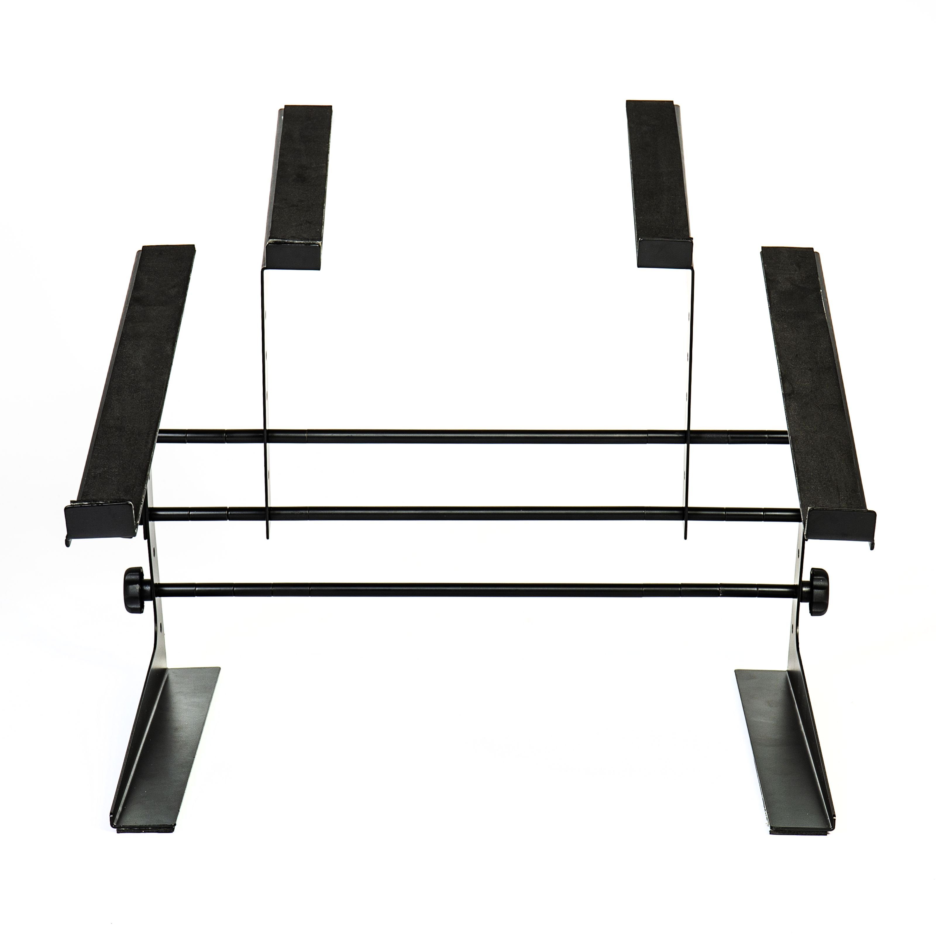 FAME Laptop-Ständer, (DJ Multi-Stand Laptop Stand Höhen- und Breitenverstellbar Angewinkelte Ablagefläche Gummierte Ablagefläche Rutschfester Standfuß Robust und Stabil Kompatibel mit Pioneer DDJ-1000 (SRT) DDJ-800 DDJ-400 DDJ-SB2/SB3 Native Instruments Traktor Kontrol S2 MK3 S3 S4 MK3 Denon DJ MC4000 Geeignet für Alle Gängigen Laptopgrößen., DJ-Möbel, Laptop Stands, DJ Multi-Stand, Laptop Stand, Pioneer DDJ-1000 (SRT) Stand)
