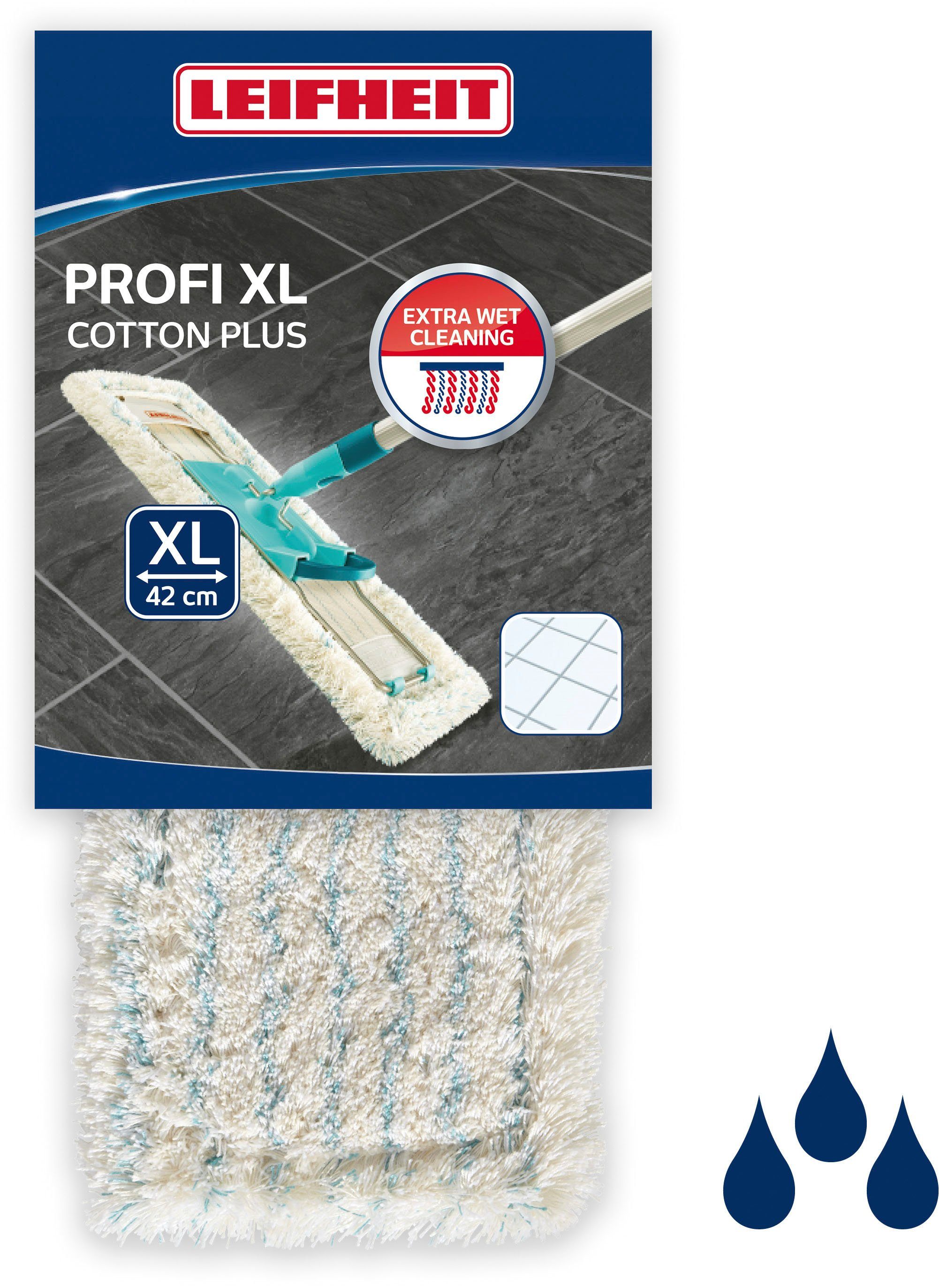 Wischbezug cm, plus (Baumwolle, Leifheit 50,5x20 Profi 1-tlg) cotton