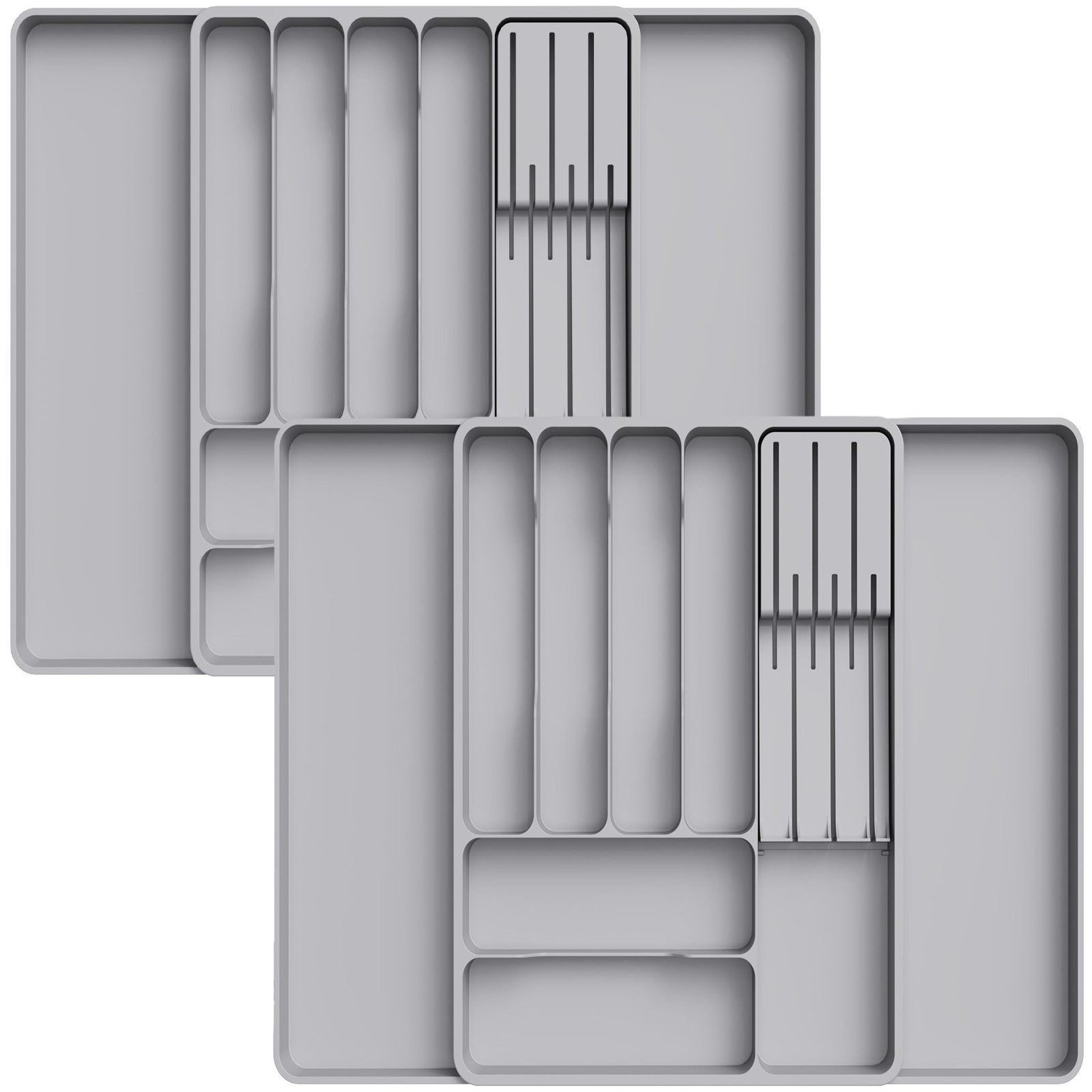 Lifewit Besteckeinsatz Erweiterbarer Besteckkasten mit herausnehmbarem Mess günstig online kaufen