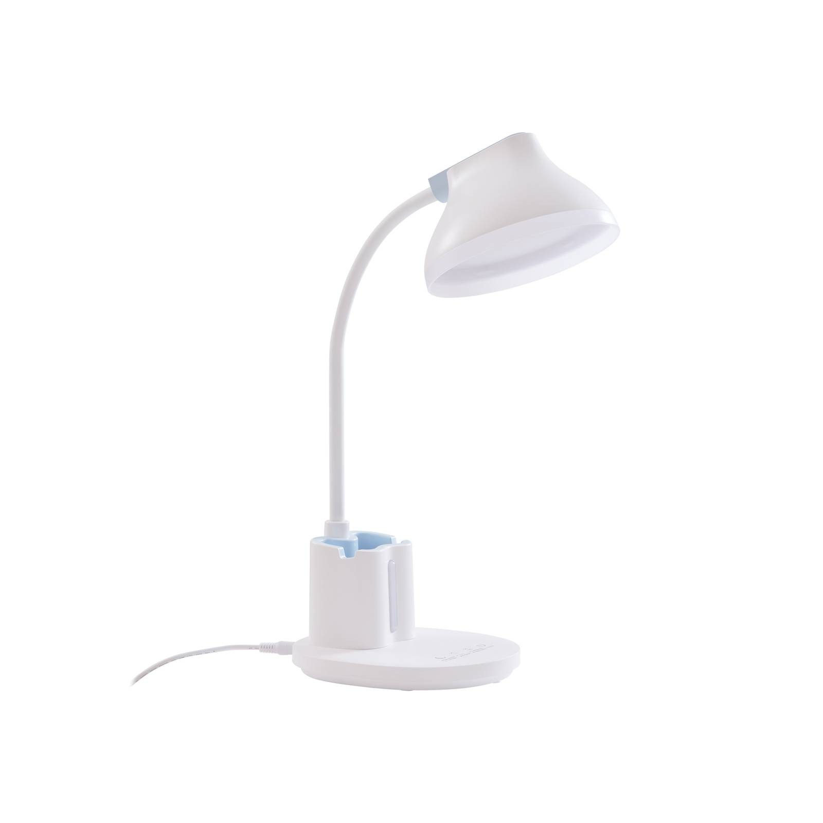 Lindby Schreibtischlampe Zephyra, LED, Kunststoff Weiß Farbwechsel warmweiß / tageslicht IP20, 1 x 6 W LED, Farbwechsel warmweiß / tageslicht