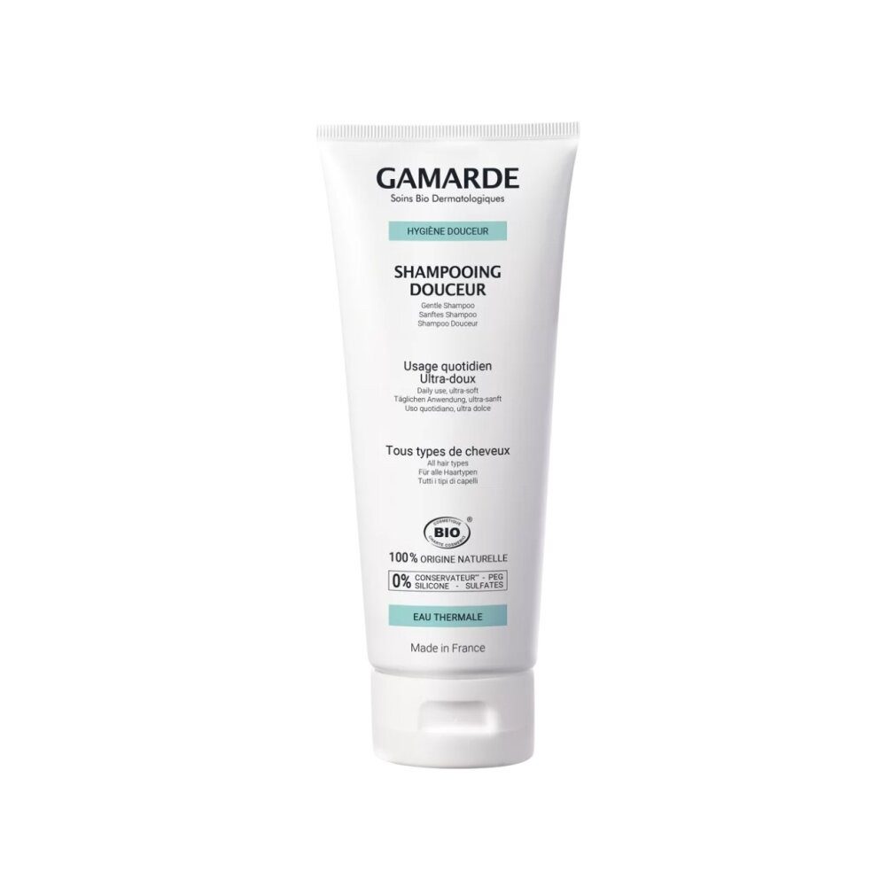 Gamarde Haarpflege-Set, Hygiene, Bio, Haarshampoo, sanfte Reinigung, 200 ml