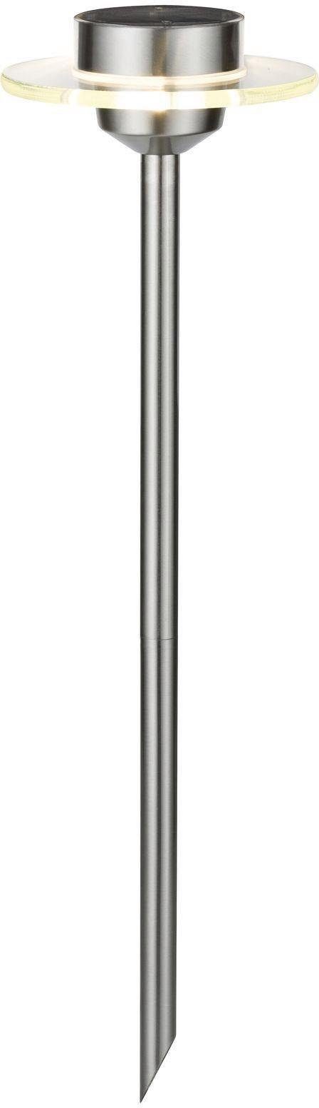 Paulmann LED Gartenleuchte Solarspieß Ufo IP44 LED 1x0,2W Edelstahl/Klar Edelstahl/Glas, LED fest integriert, Warmweiß, LED-Modul – Bild 2 von 5