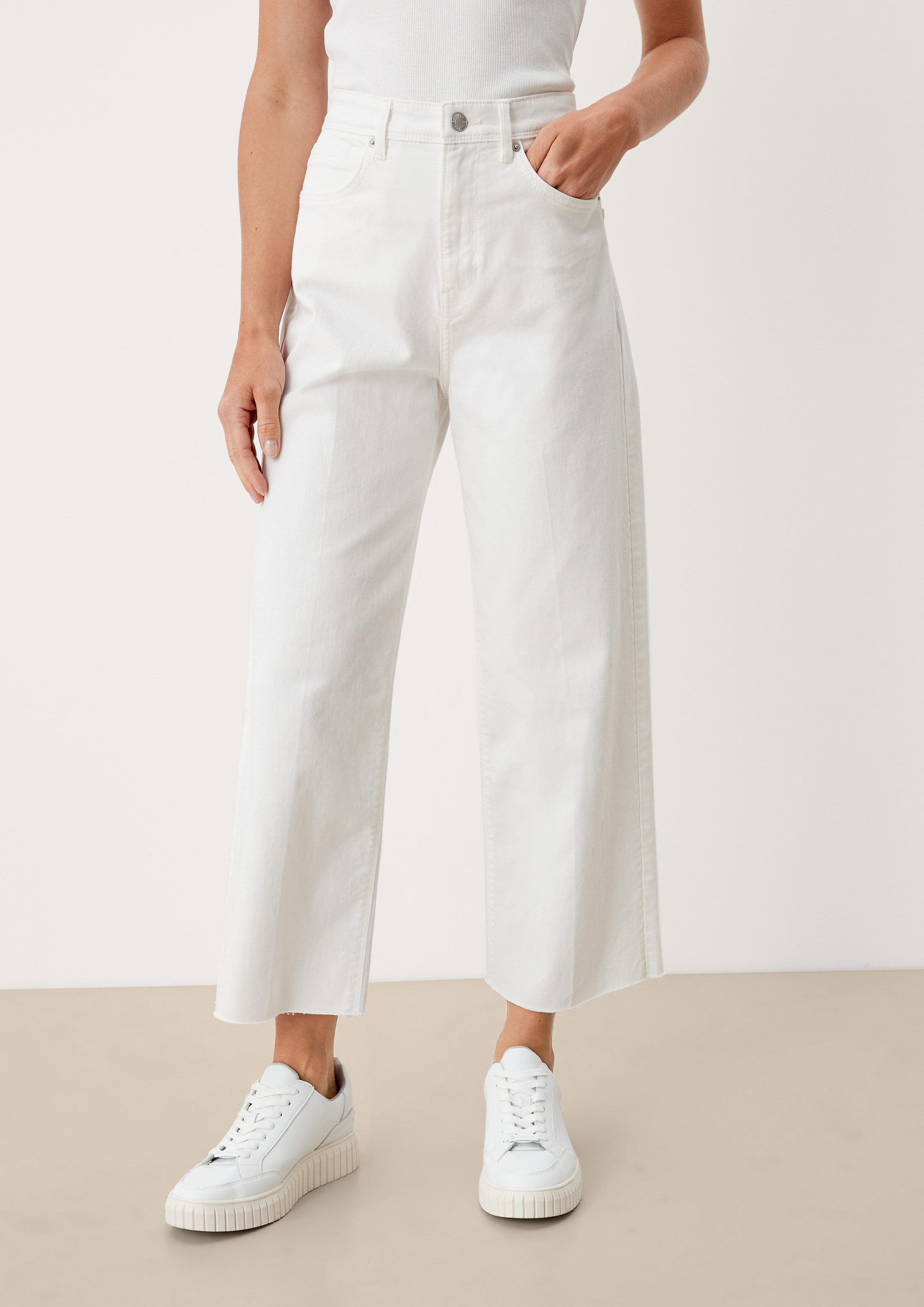s.Oliver Weite Jeans Jeans-Hose SURI Jeans-Culotte Suri / Regular Fit / High Rise / Wide Leg