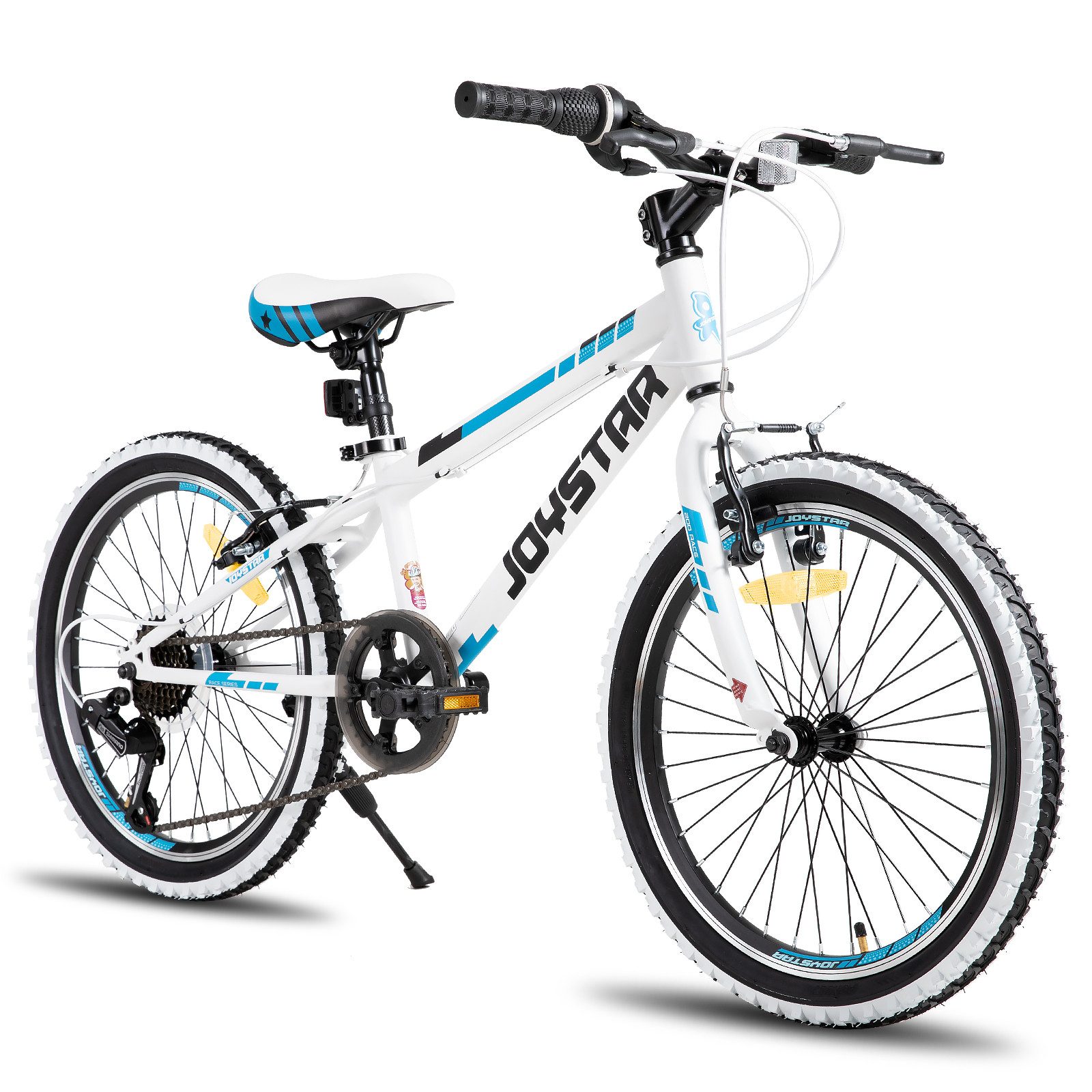 JOYSTAR Kinderfahrrad 20 Zoll Kinderfahrrad für Jungen & Mädchen im Alter von 5-16 Jahren, Hardtail Mountainbike mit 7-Gang Schaltung, Doppel-V-Bremse