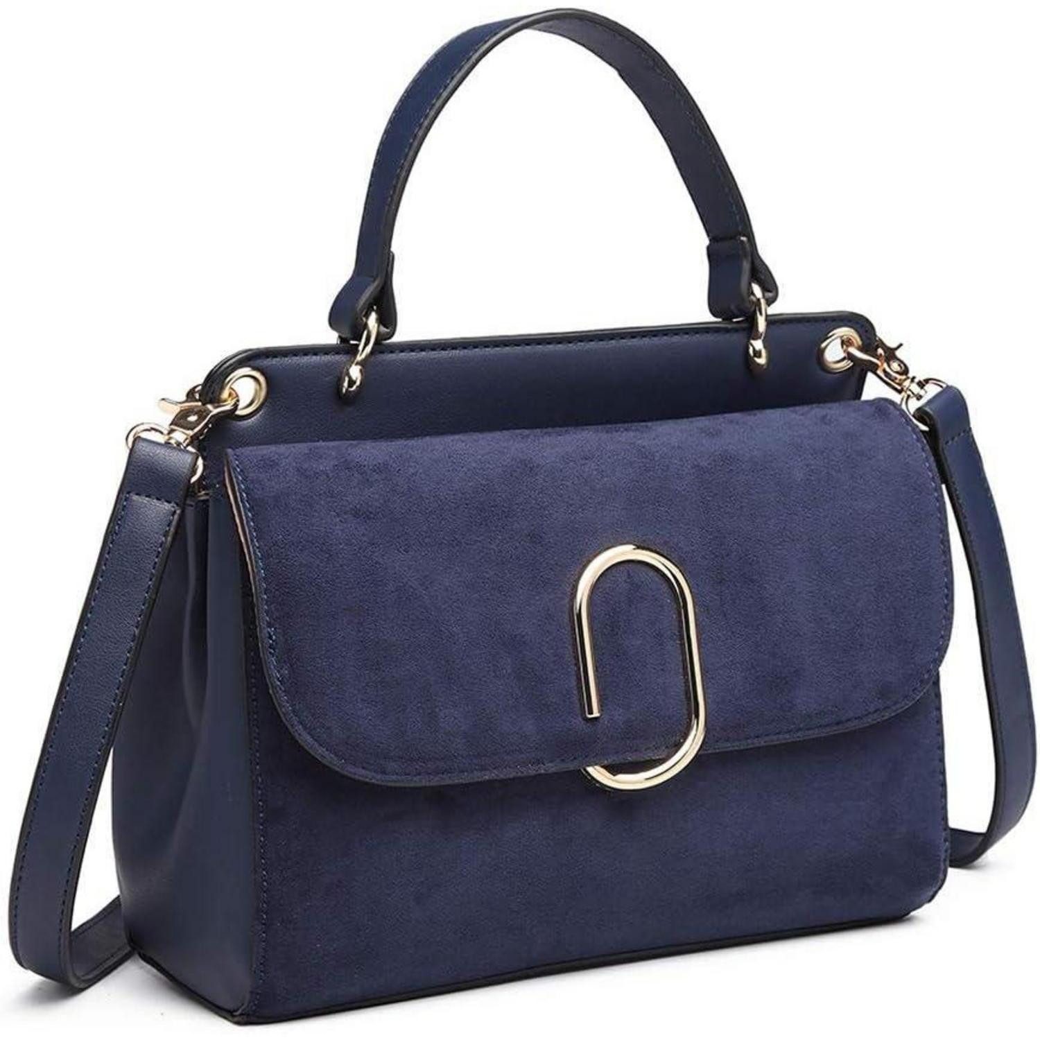 Henkeltasche Damen Umhängetasche Wildleder Vintage Handtasche Kreuzkörper Tasche