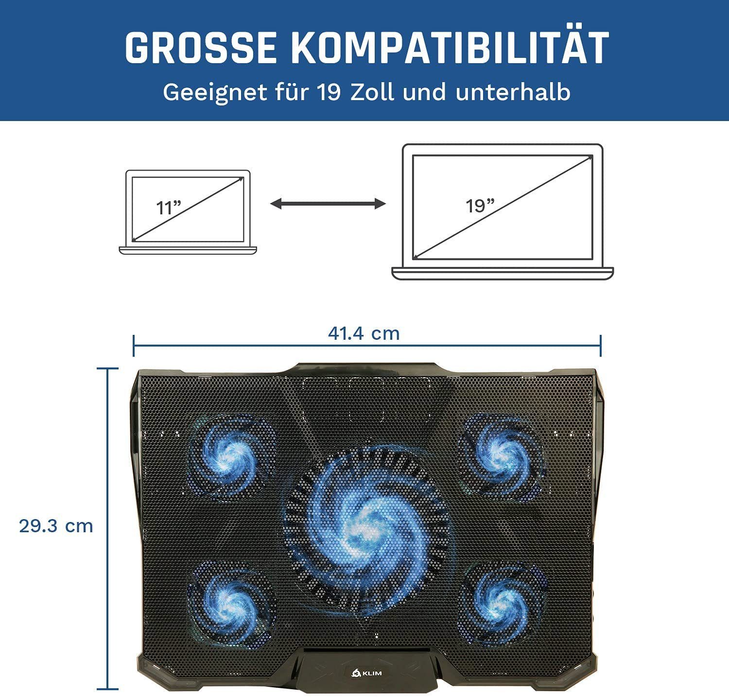 KLIM Notebook-Kühler Cyclone, KLIM Cyclone Laptop Kühler