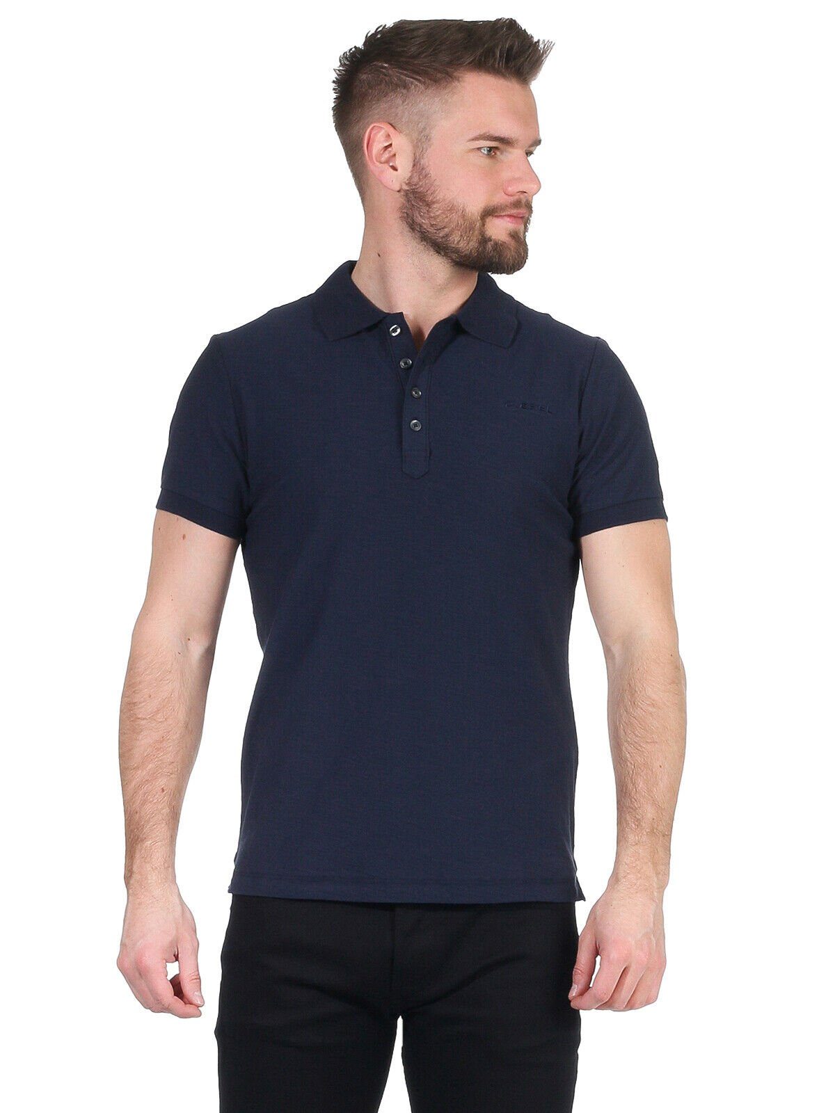 Diesel Poloshirt Diesel Herren Poloshirt T-HEAL-JRS in Unifarbe günstig online kaufen