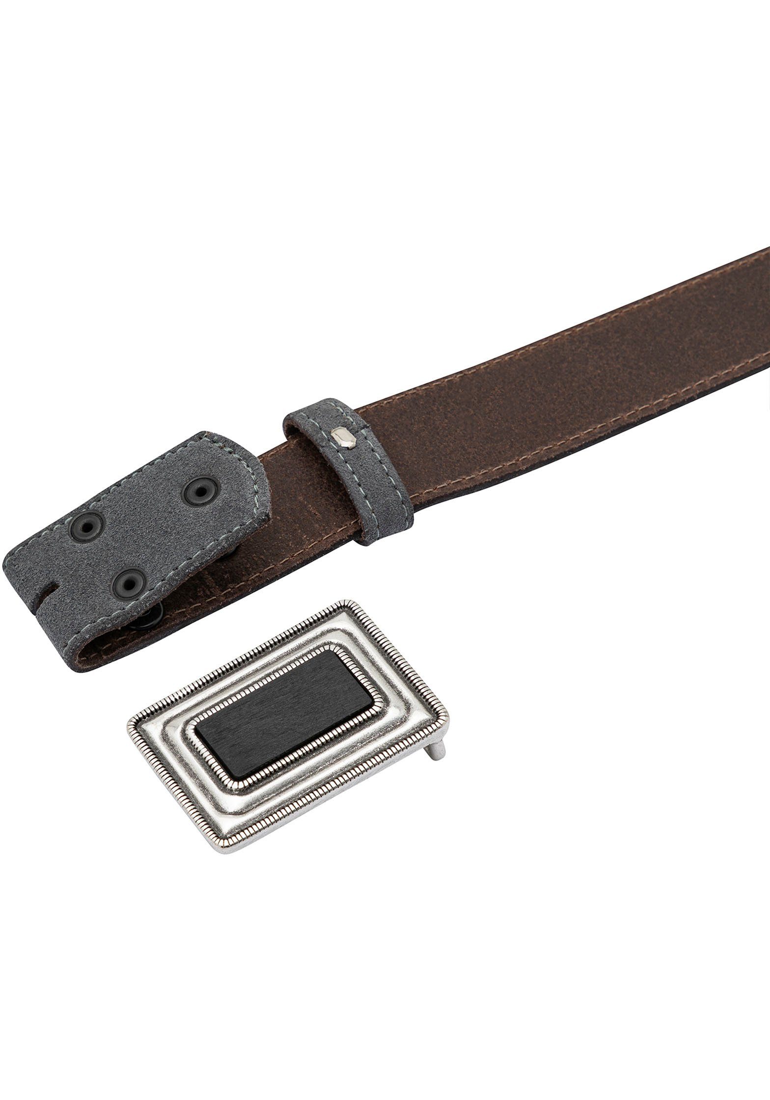 Rettungsring Gürtel Ledergürtel mit austauschbarer Schließe »Silberrahmen m günstig online kaufen