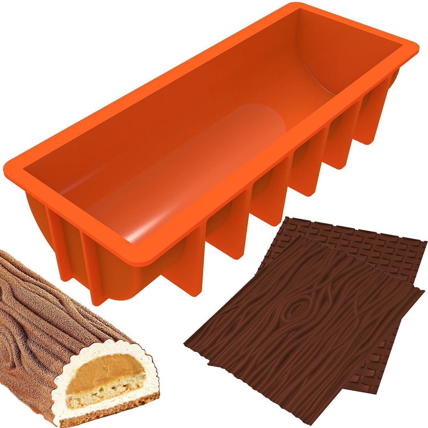 LuxusKollektion Silikonform Silikon-Kuchenform Set mit 2 Matten