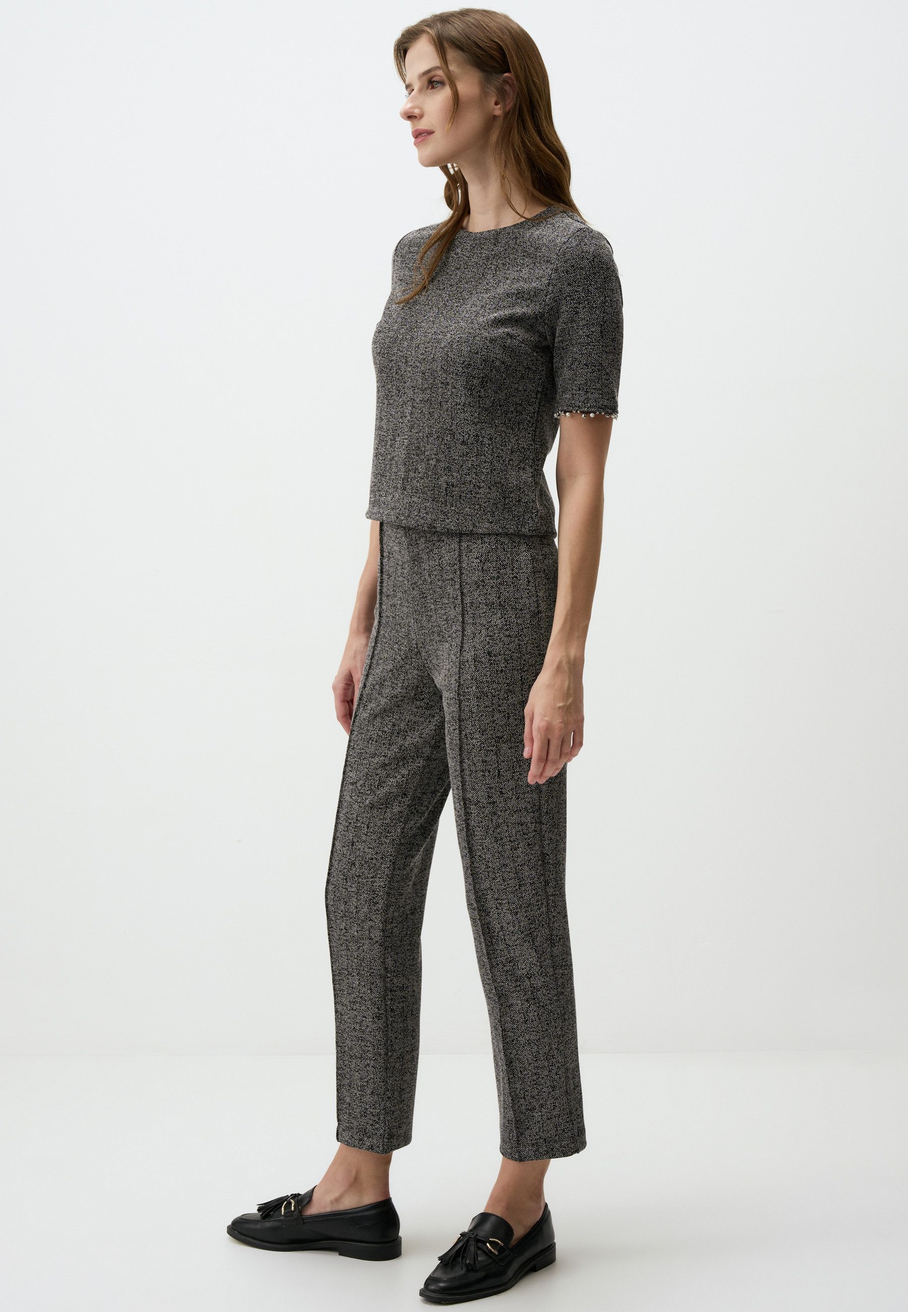 Jimmy Key Strickhose Elegante Strukturierte Slim günstig online kaufen