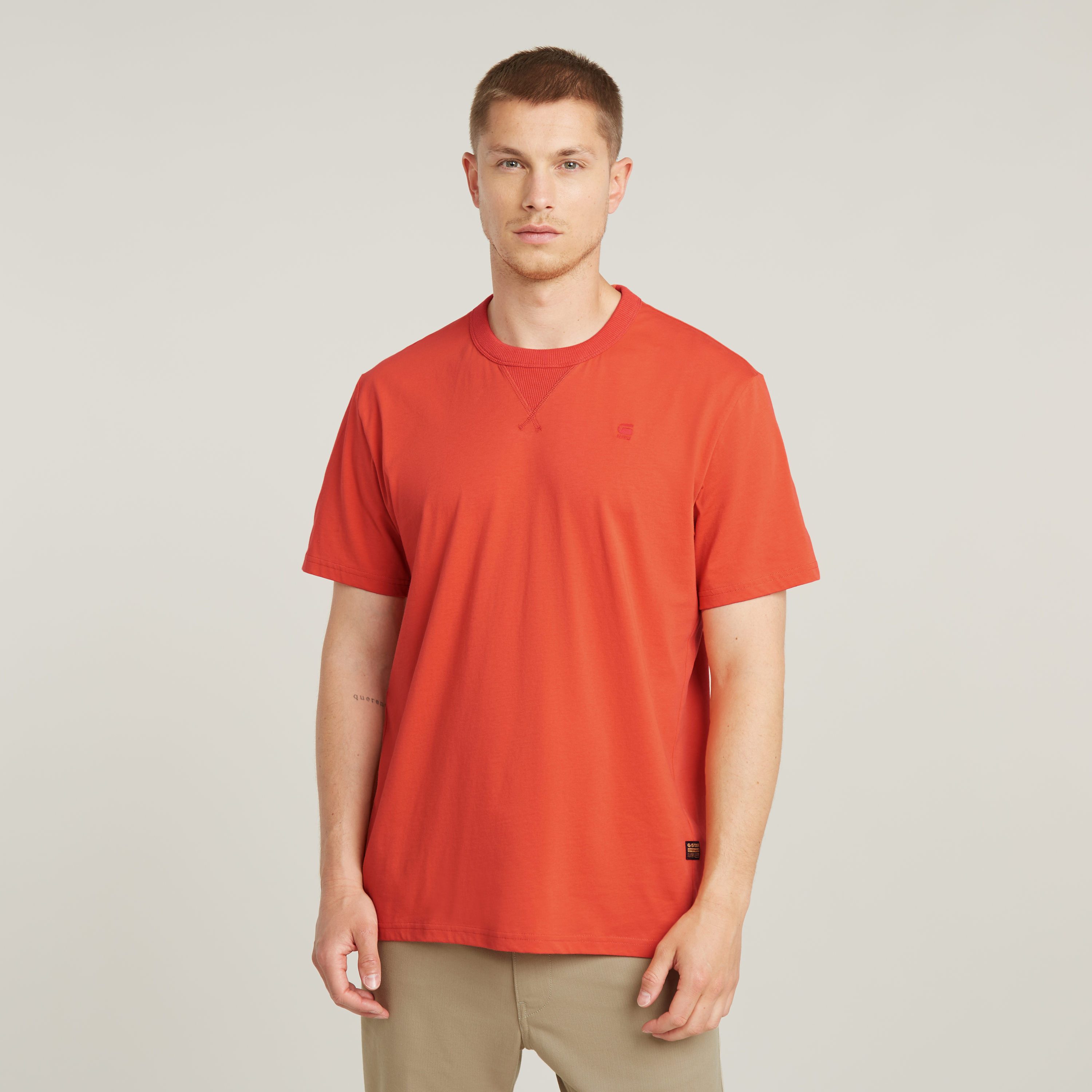 G-STAR T-Shirt Nifous Rundhals, mit Rippeinsatz günstig online kaufen